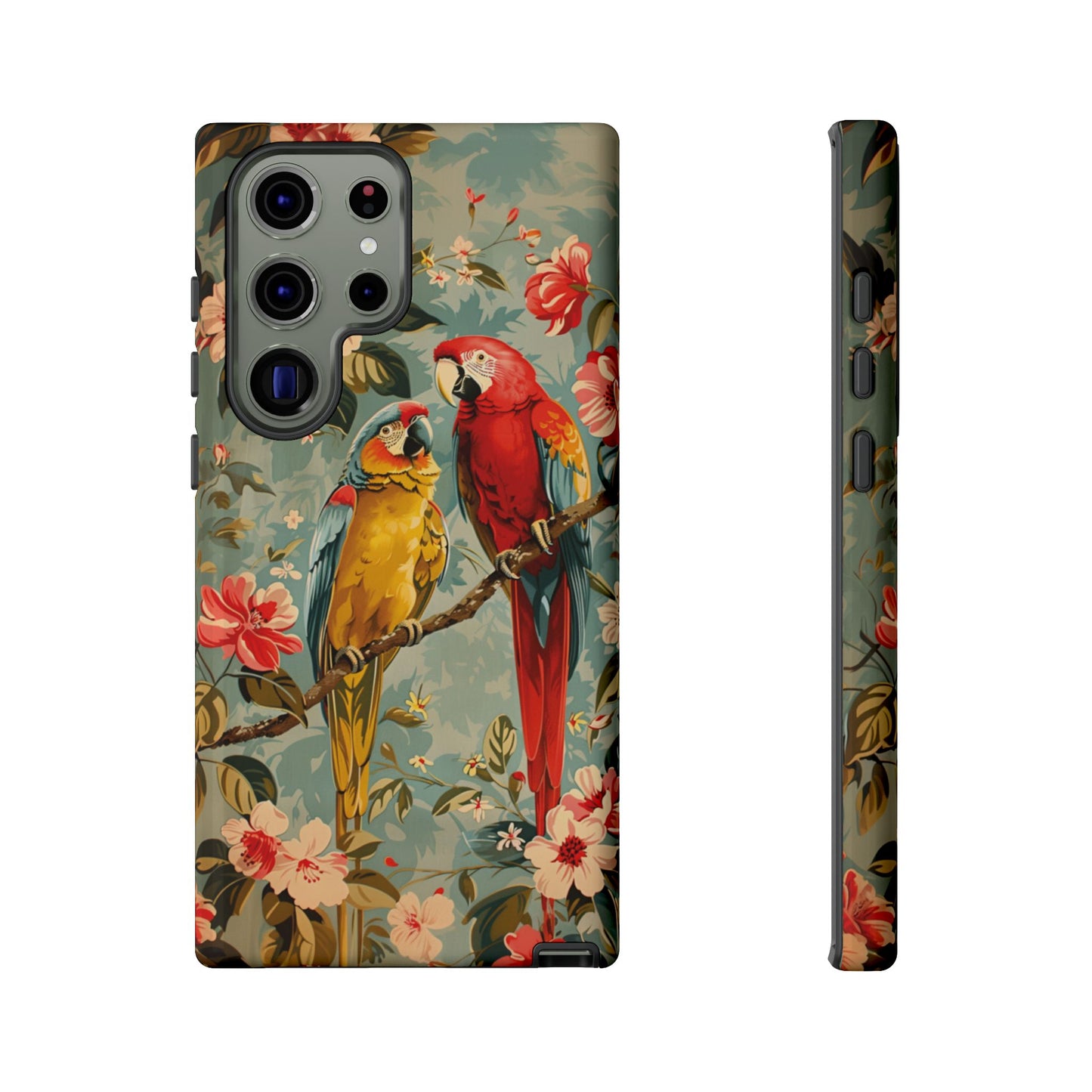 Floral Parrot Phone Case β Tropical Bird Design for iPhone, Samsung & Google Pixel