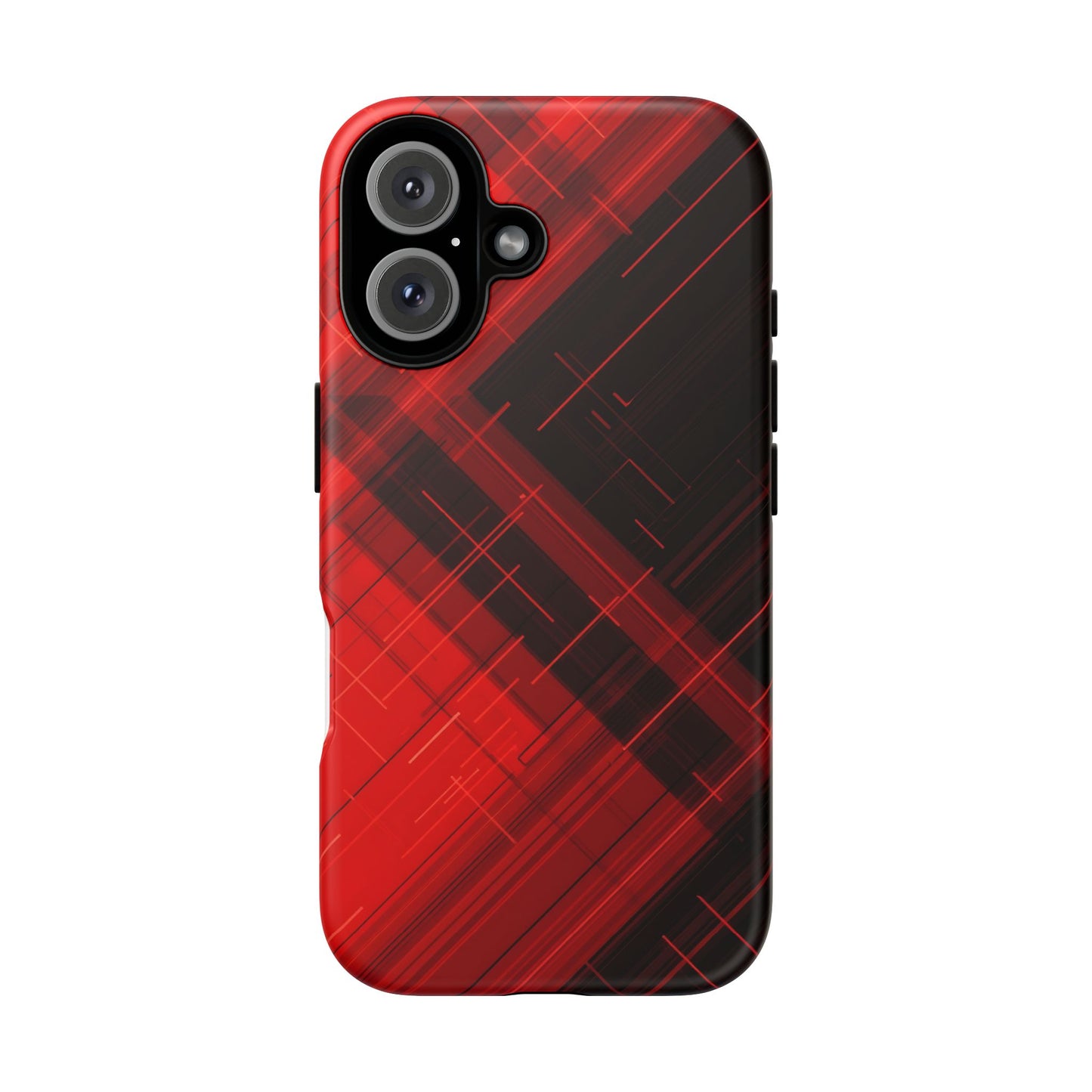 Abstract Red and Black Geometric Pattern