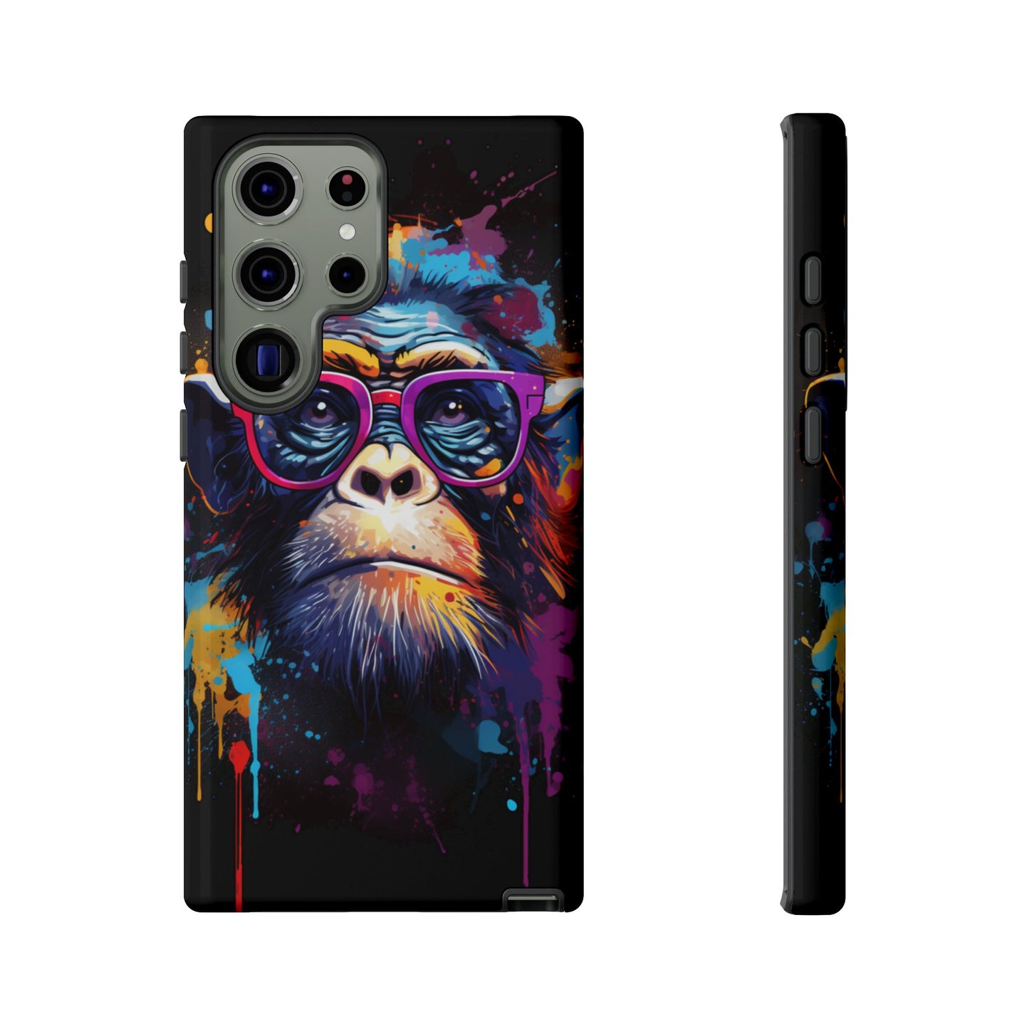 Grafitti Monkey Print Phone Case - iPhone, Samsung & Google Pixel Cover - Artistic Phone Case, Animal Lover Gift
