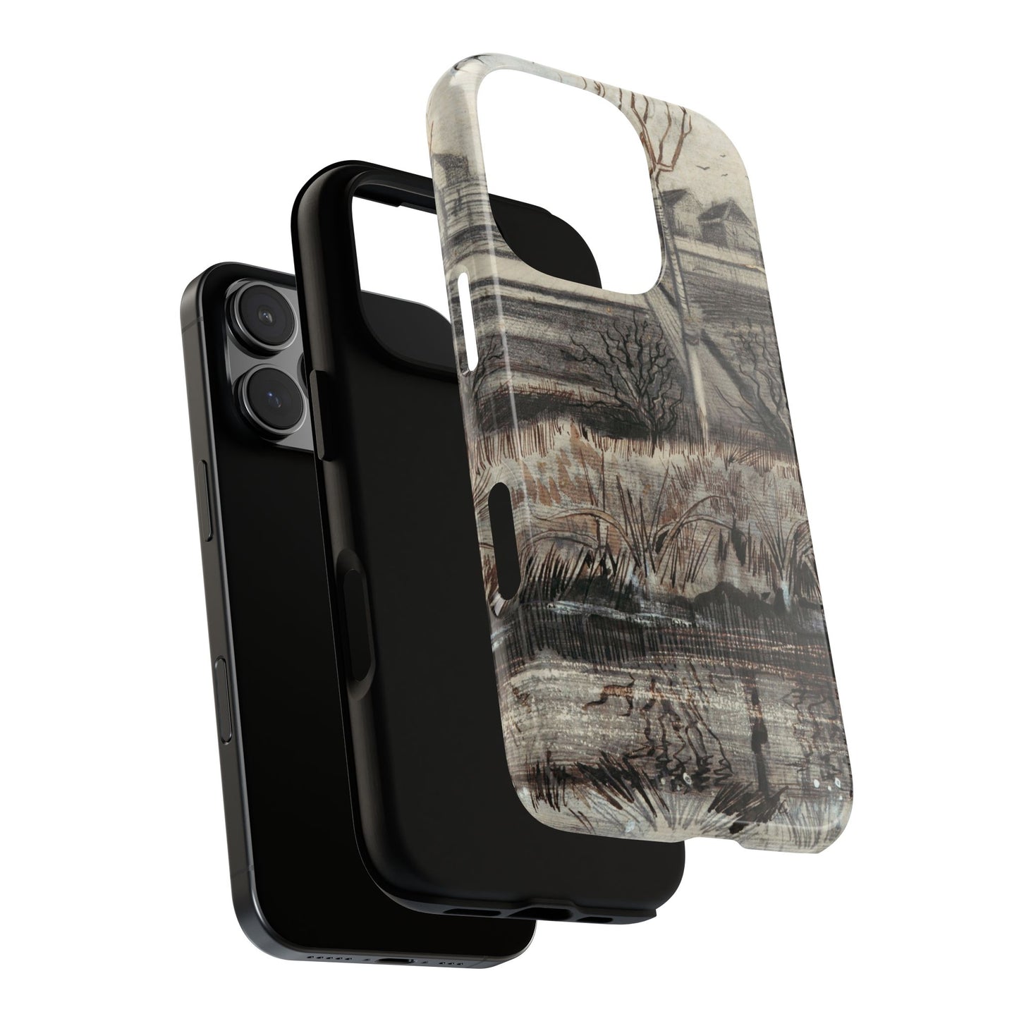 Vincent Van Gogh Lake Painting Phone Case - iPhone, Samsung, Google Pixel - Artistic Impressionist Cover