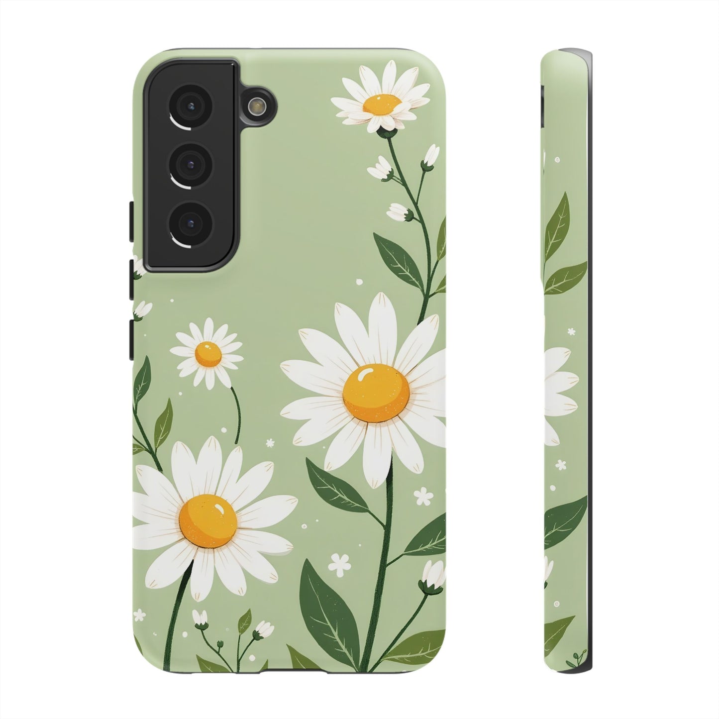 Green Floral Case, Daisy Pattern Design, Iphone Case Design, Perfect Gift For Her