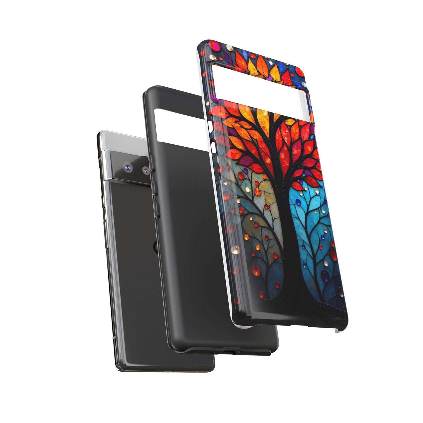 Stained Glass Tree: Vibrant Elegance for Your Case