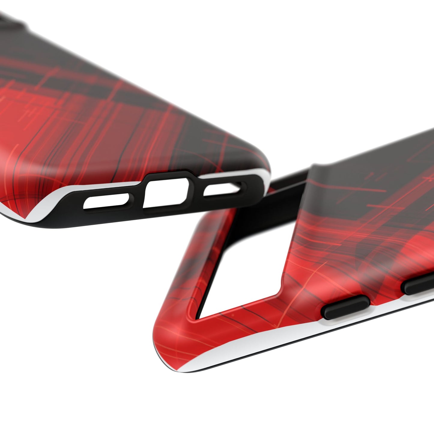 Abstract Red and Black Geometric Pattern
