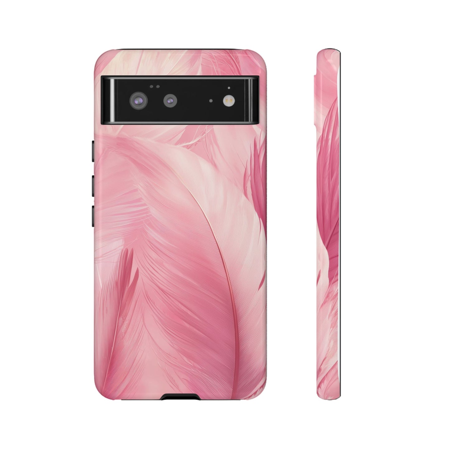 Soft Pink Flamingo Feather Phone Case for iPhone, Samsung & Google Pixel