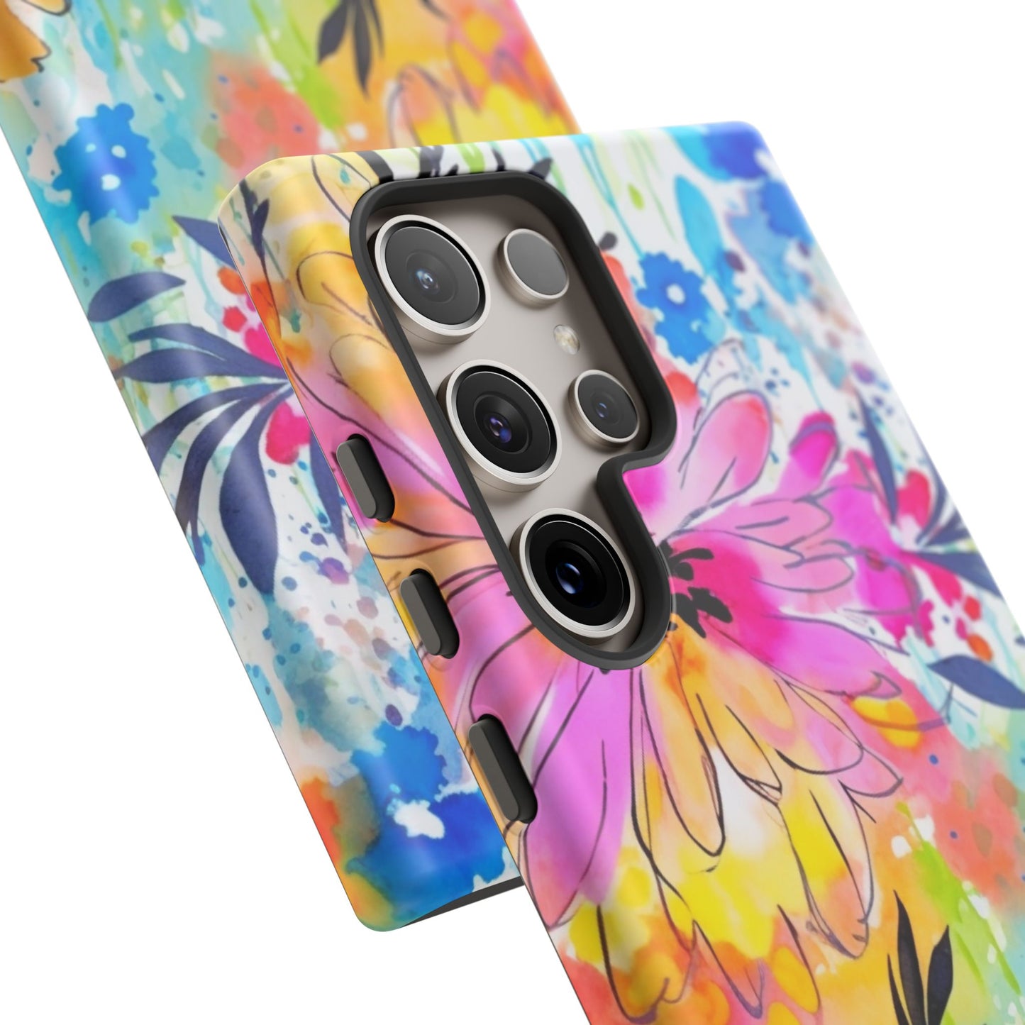 Abstract Watercolor Bloom Phone Case – Expressive & Vibrant