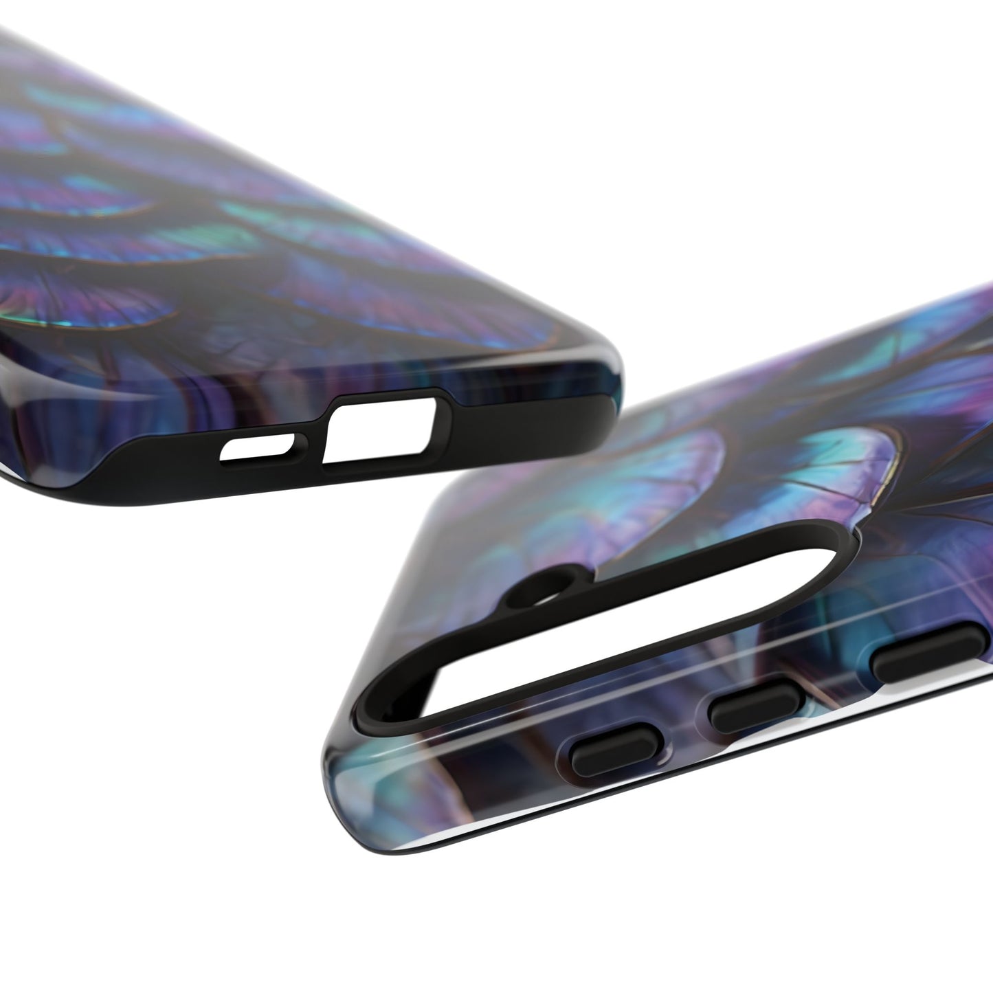 Abstract Macro Shot of Iridescent Butterfly Fish Scales Phone Case Design