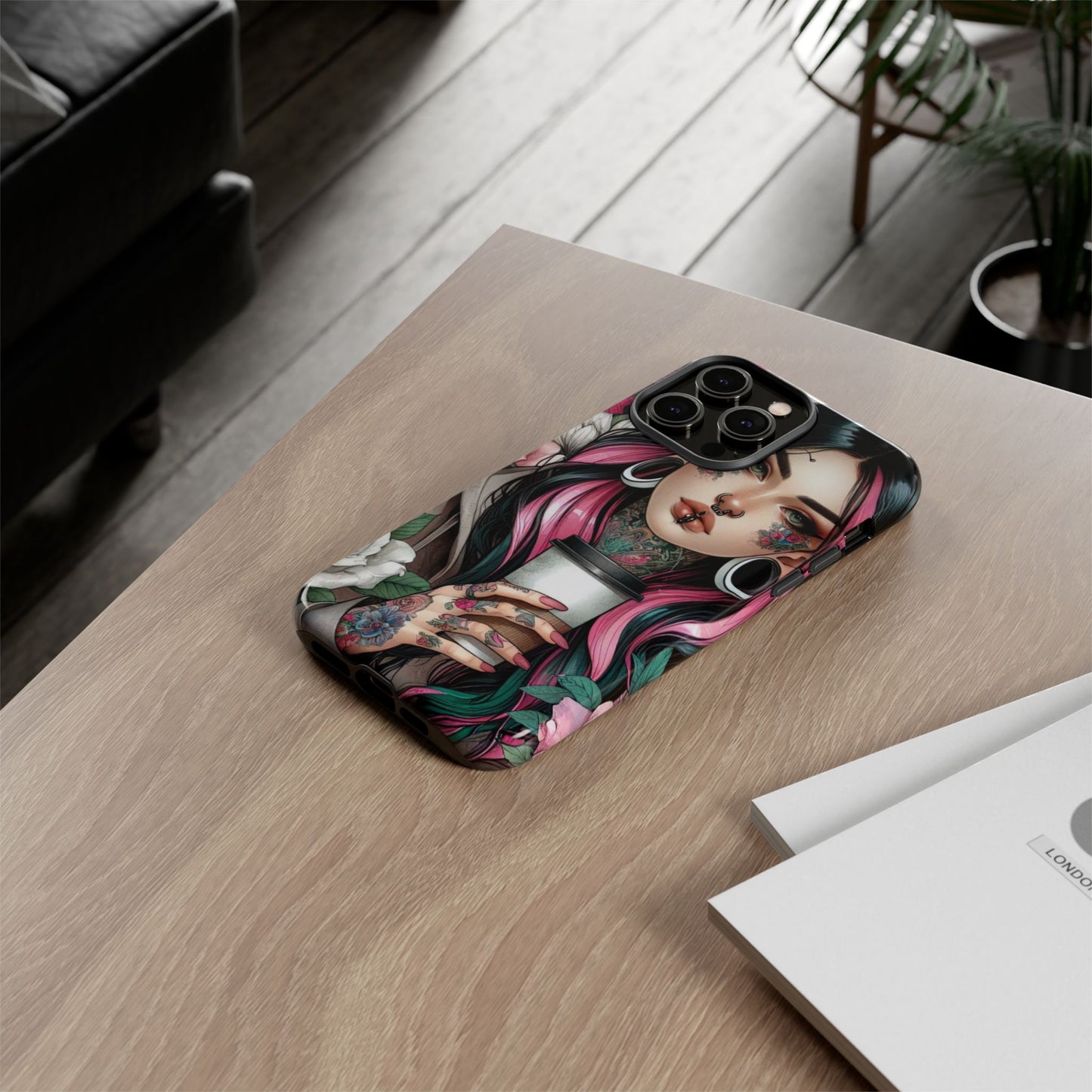 Tattooed Coffee Lover Art Mobile Case