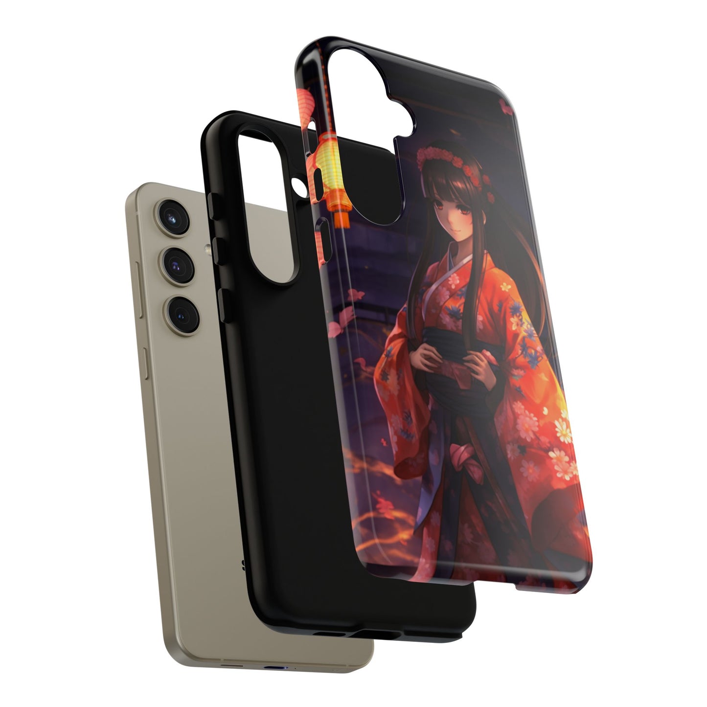 Anime Girl Phone Case - Cute Aesthetic Cover for iPhone, Samsung & Google Pixel, Girly Phone Case, Kawaii Phone Case, Anime Lover Gift