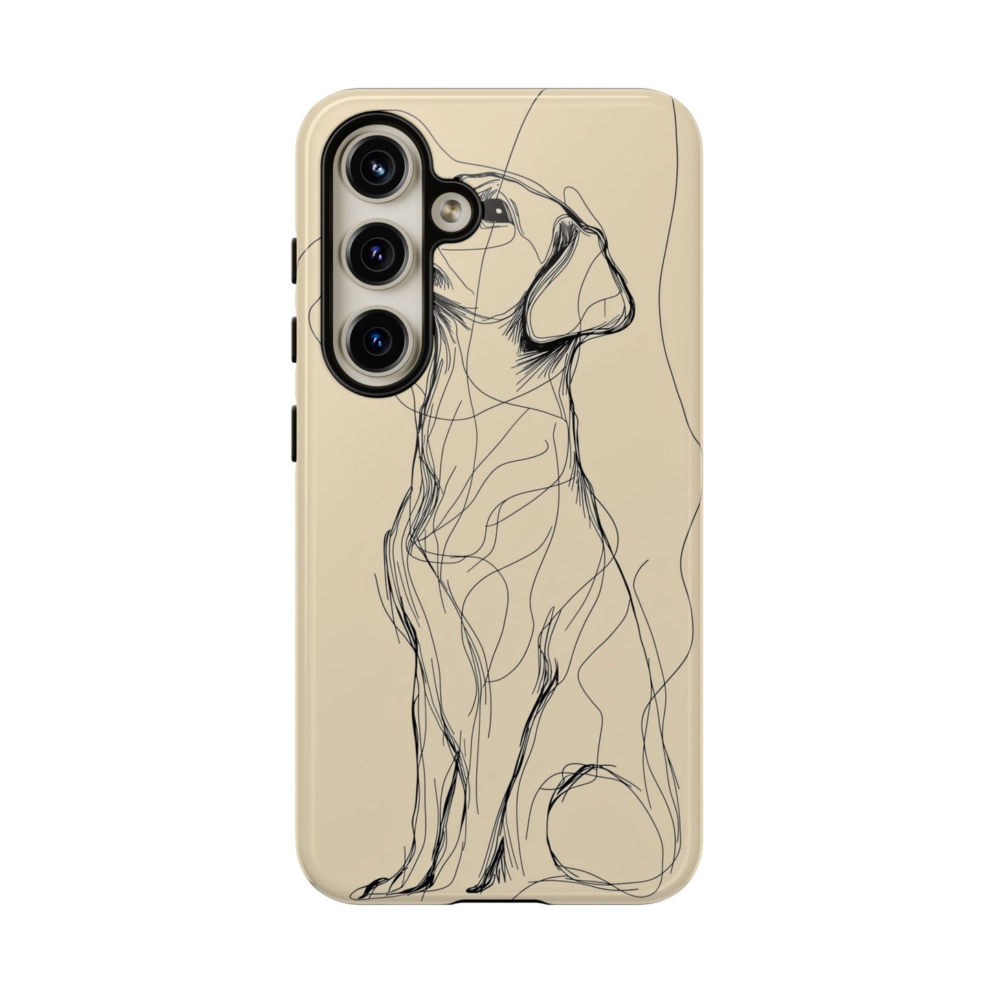 Loyal Lines: Abstract Dog Sketch Phone Case for iPhone, Samsung & Pixel