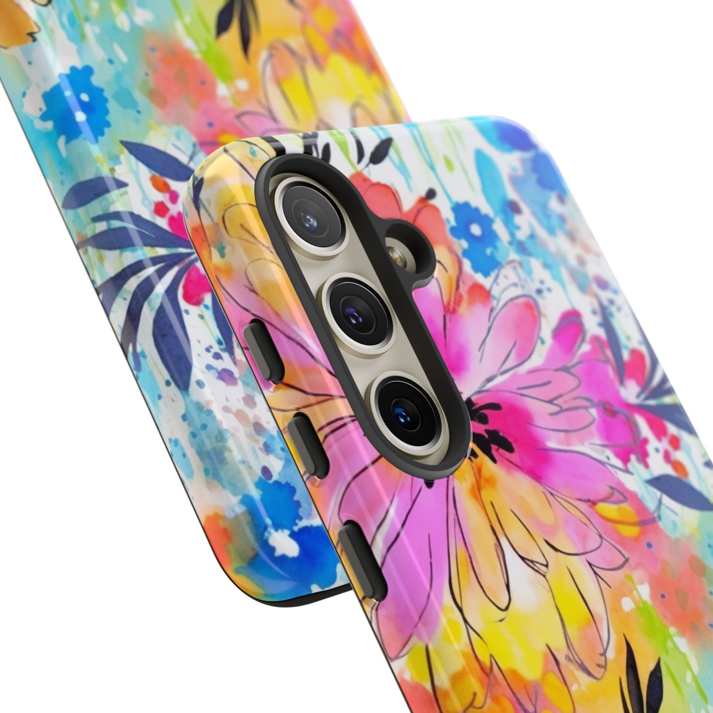 Abstract Watercolor Bloom Phone Case – Expressive & Vibrant