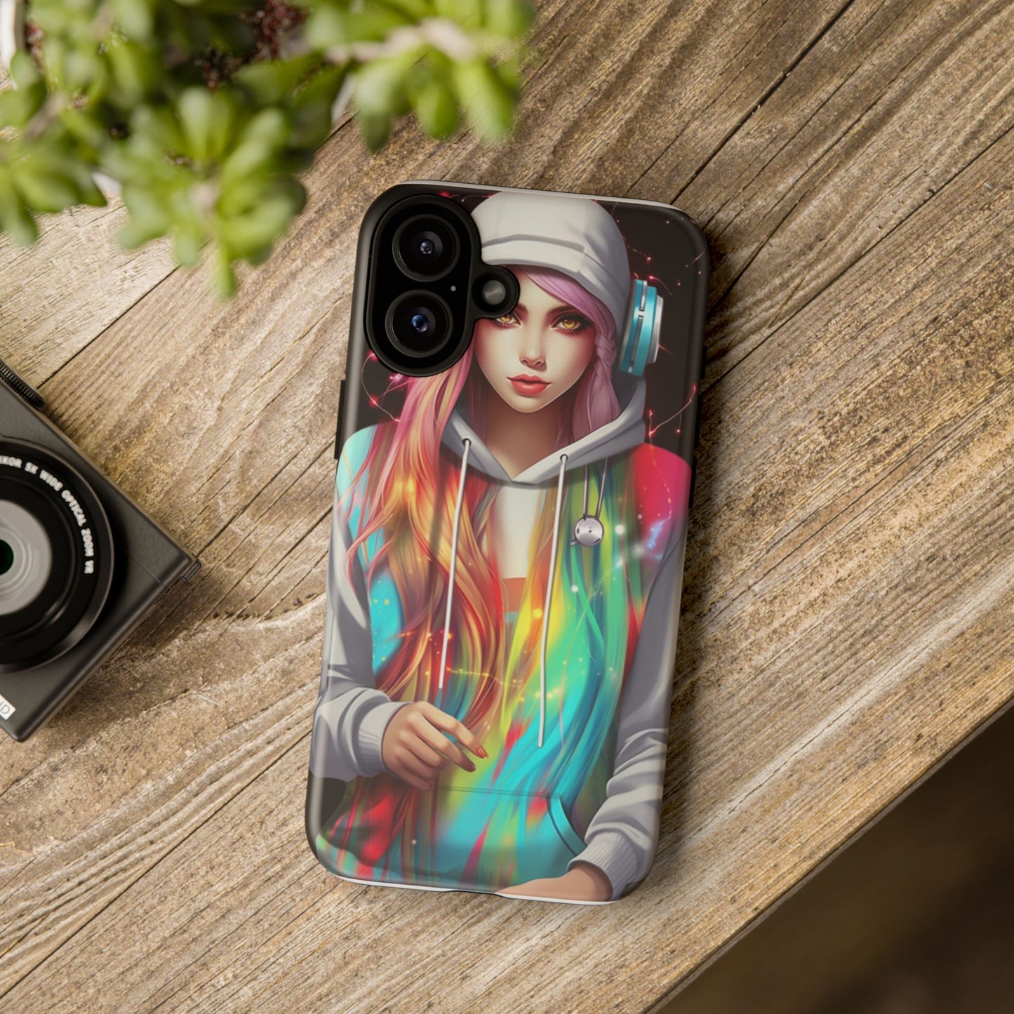Anime Girl Phone Case - Cute Aesthetic Cover for iPhone, Samsung & Google Pixel, Girly Phone Case, Kawaii Phone Case, Anime Lover Gift
