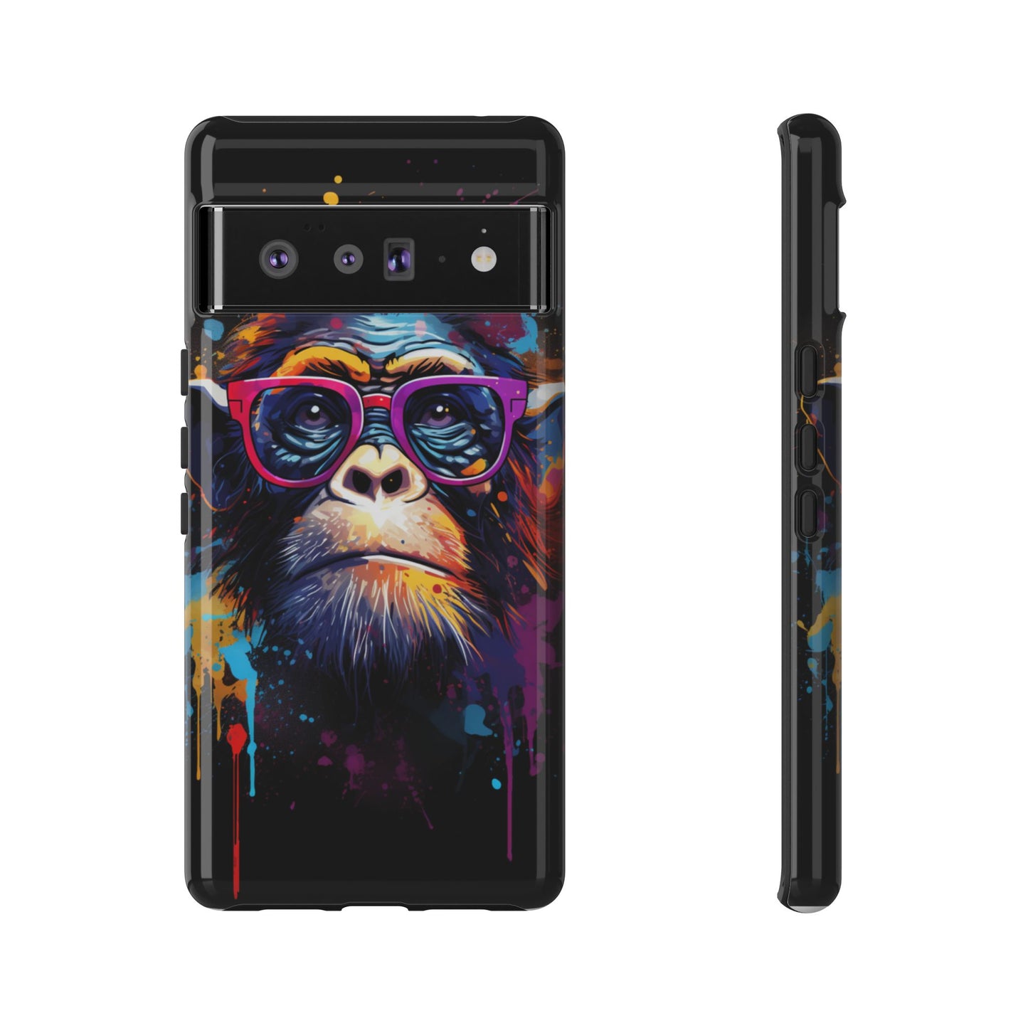 Grafitti Monkey Print Phone Case - iPhone, Samsung & Google Pixel Cover - Artistic Phone Case, Animal Lover Gift