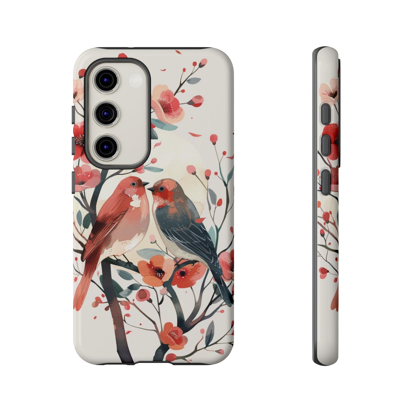 Floral Birds Phone Case β Elegant Nature-Inspired Design for iPhone, Samsung & Google Pixel