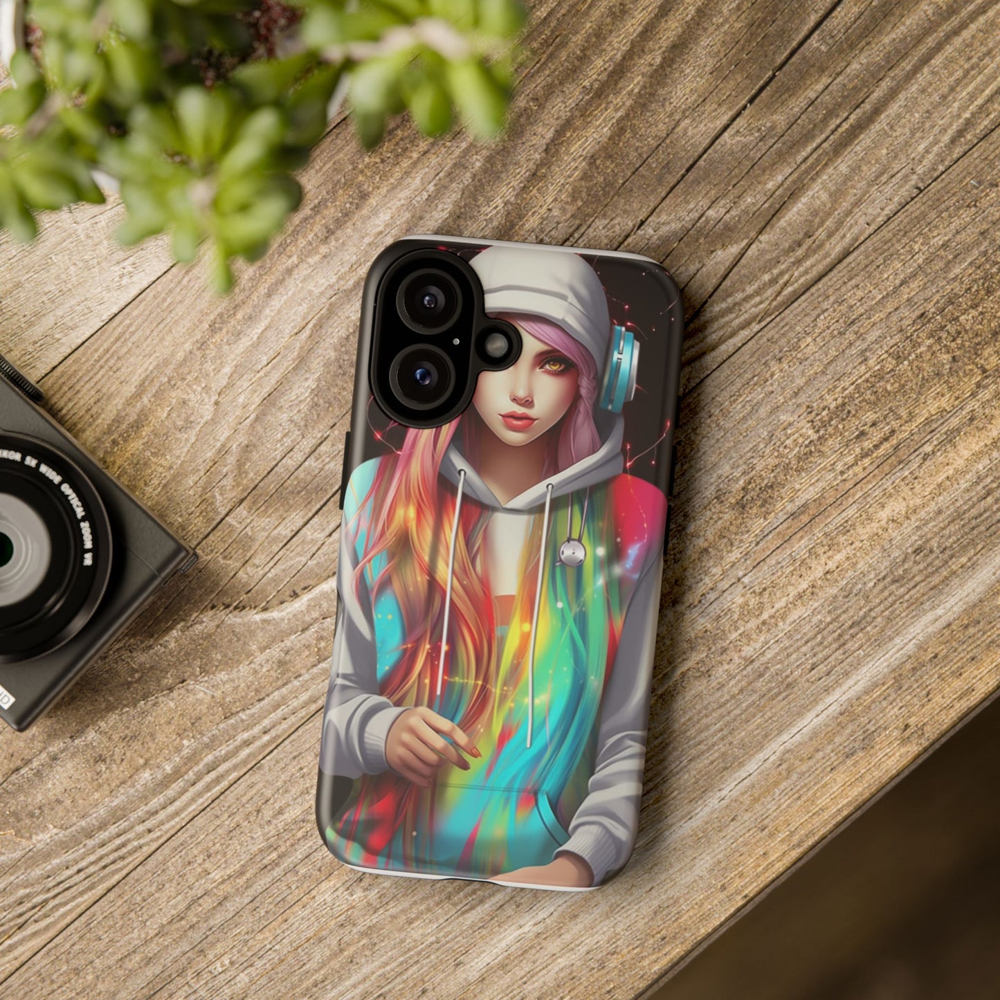 Anime Girl Phone Case - Cute Aesthetic Cover for iPhone, Samsung & Google Pixel, Girly Phone Case, Kawaii Phone Case, Anime Lover Gift