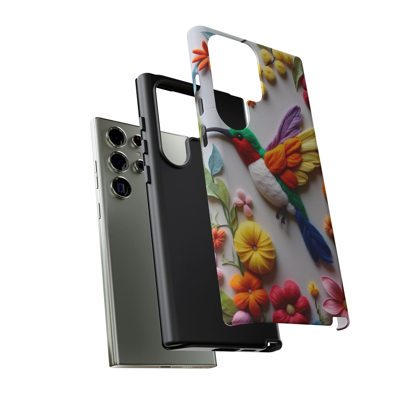 Elegant Hummingbird with Floral Mosaic Design | Nature's Artistic Vibes | iPhone 16 Pro