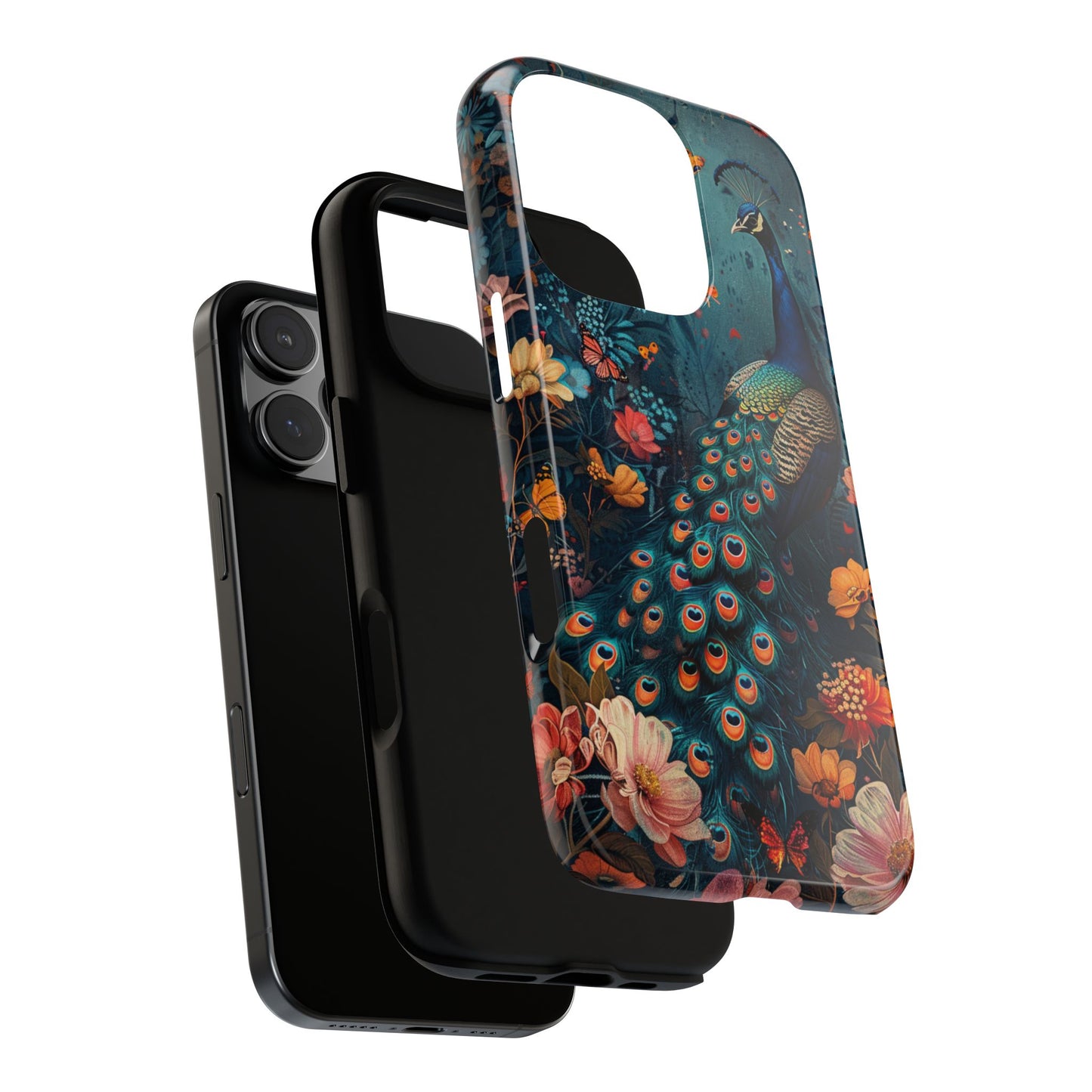 Floral Peacock Birds Phone Case – Cute & Protective Cover for iPhone, Samsung & Google Pixel