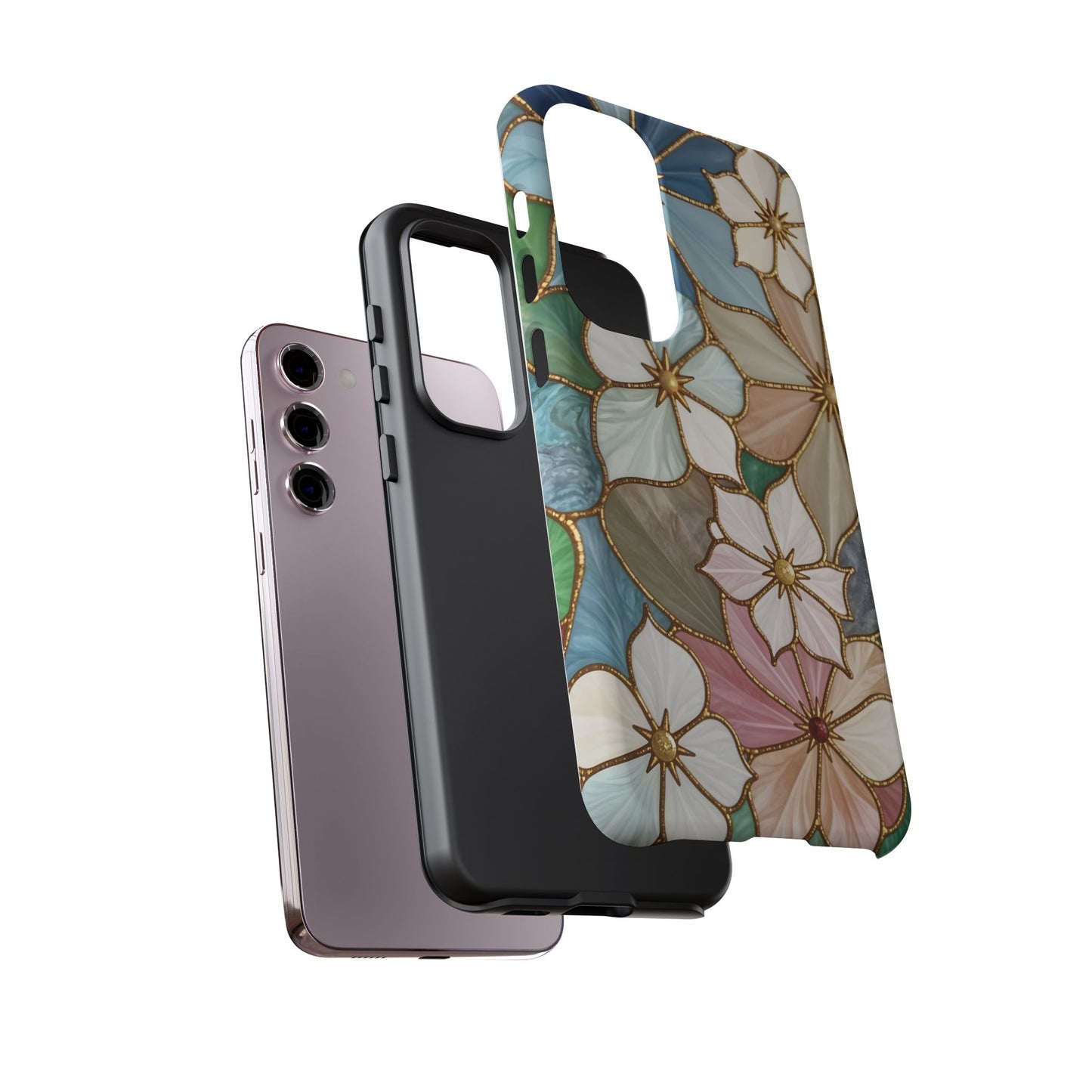 Floral Symphony: Stained Glass Elegance