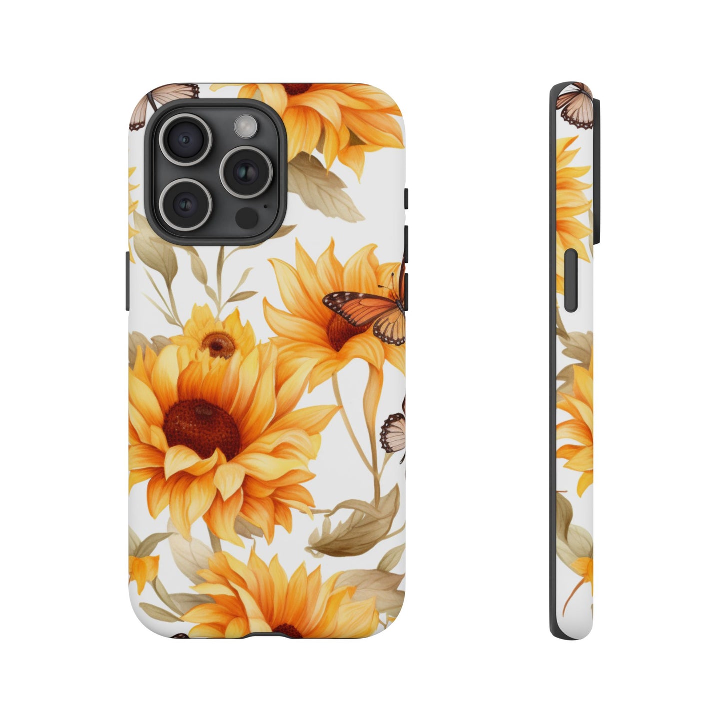 Sunflower & Butterfly Aesthetic Mobile Case – Bright & Nature-Inspired