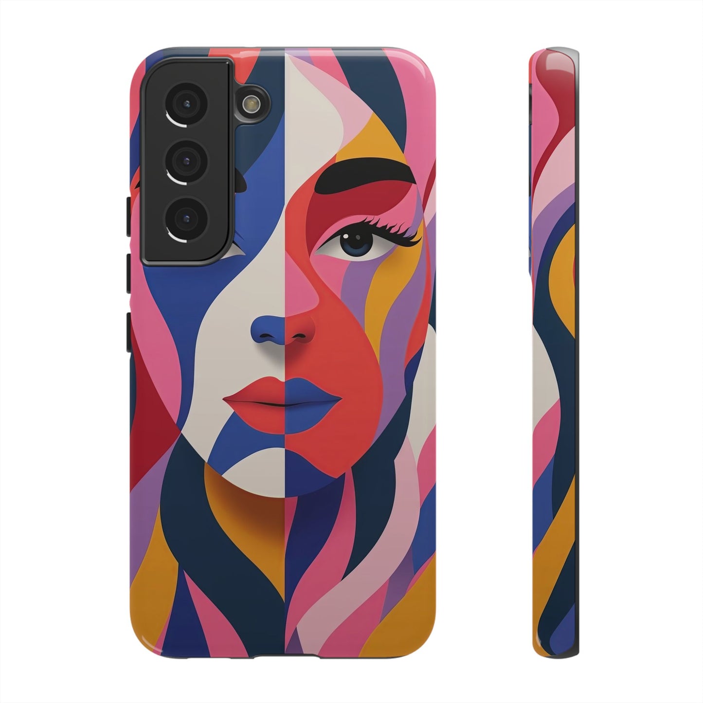 Abstract Portrait Phone Case - Vibrant Colors for iPhone, Google Pixel, and Samsung