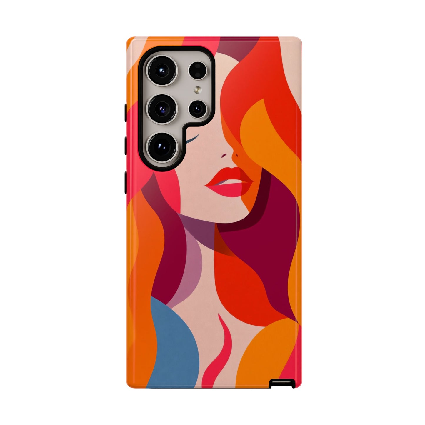 Flame Muse – Abstract Goddess Phone Case for iPhone, Samsung & Pixel