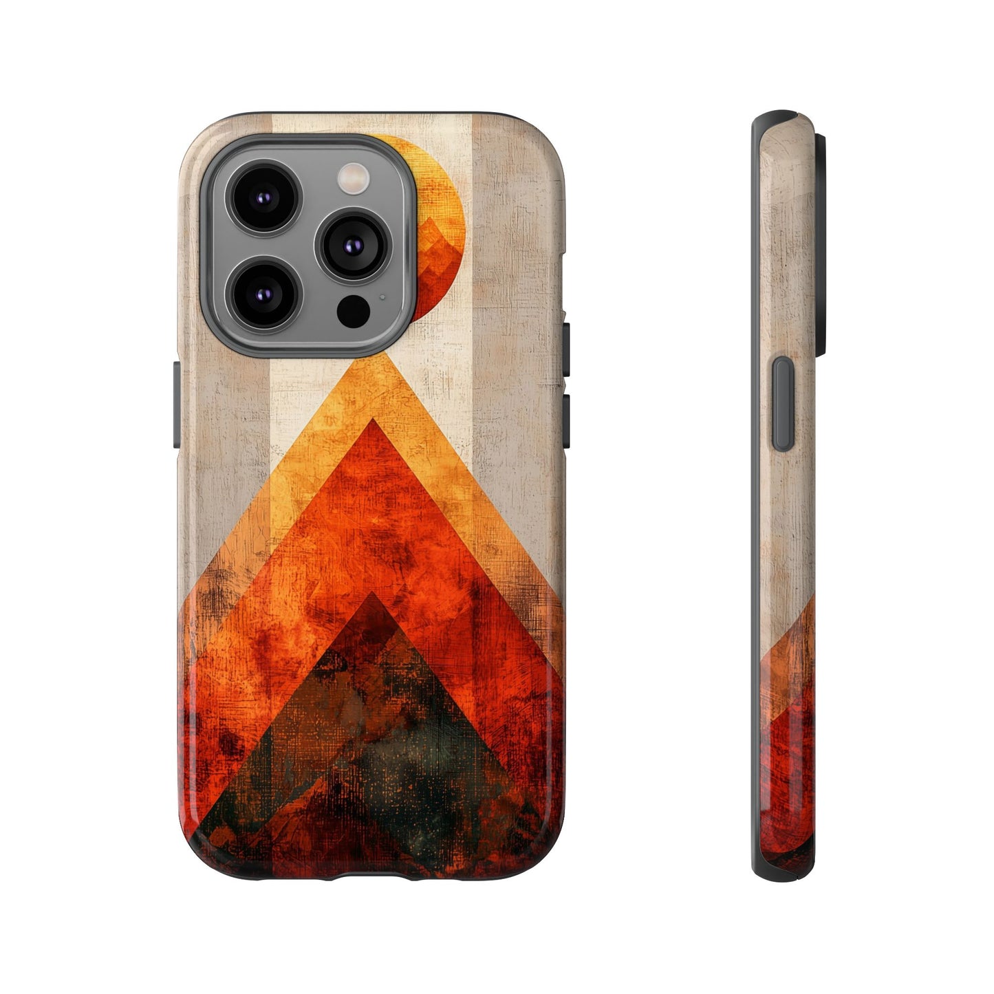 Boho Sun & Peaks Geometric Phone Case for iPhone, Pixel & Samsung