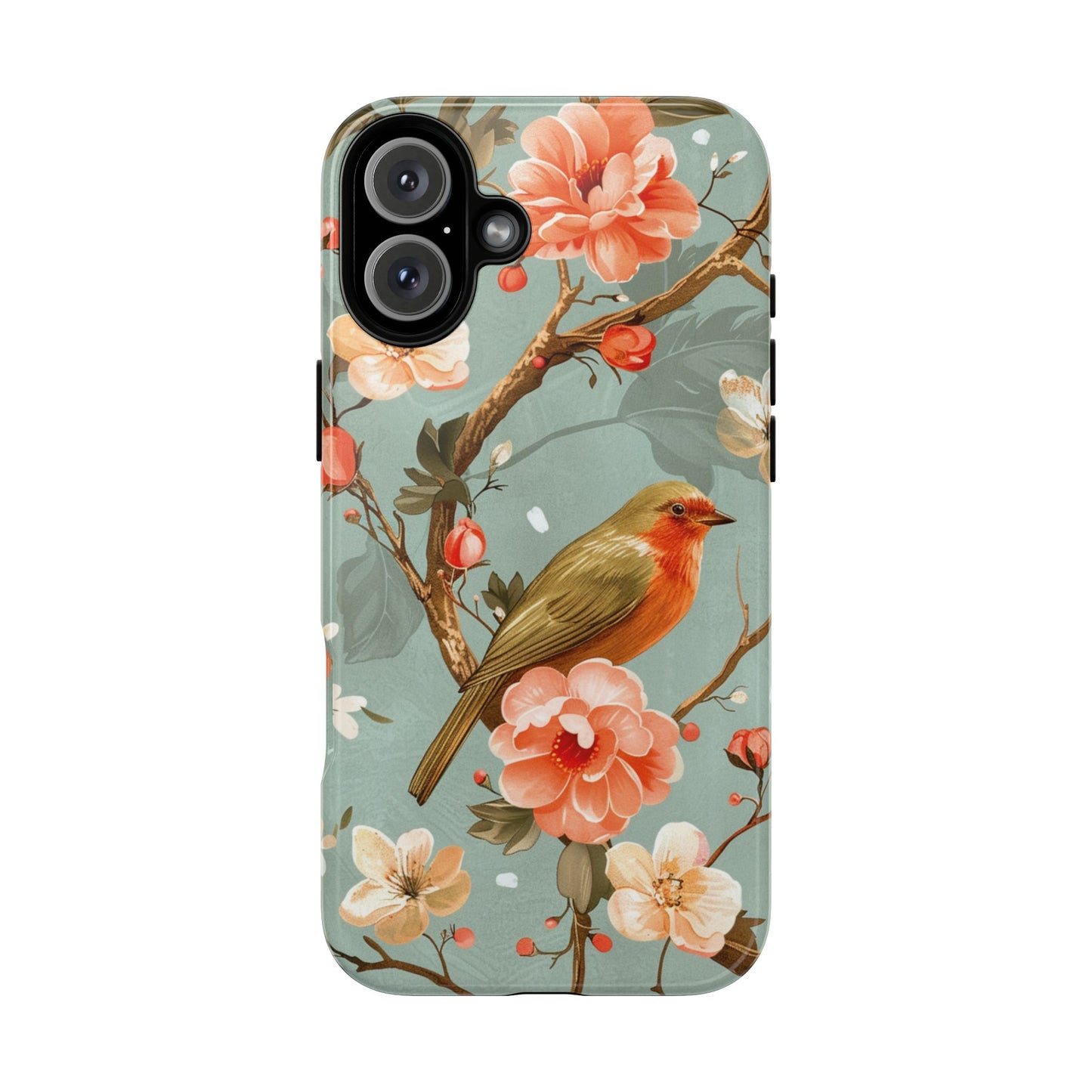 Floral Bird Phone Case - Elegant Nature-Inspired Cover for iPhone, Samsung & Google Pixel
