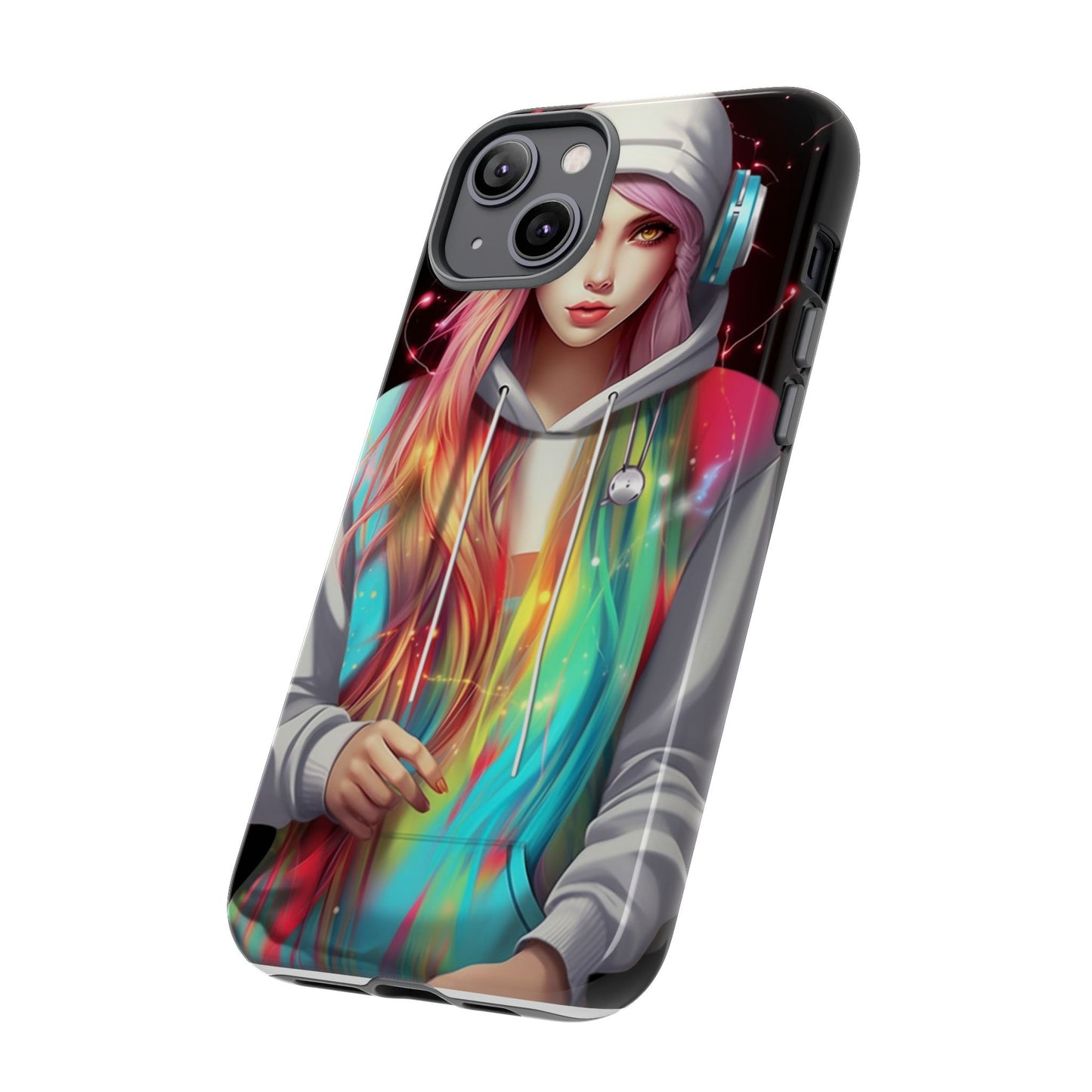 Anime Girl Phone Case - Cute Aesthetic Cover for iPhone, Samsung & Google Pixel, Girly Phone Case, Kawaii Phone Case, Anime Lover Gift