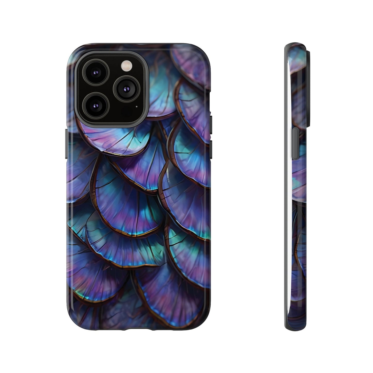 Abstract Macro Shot of Iridescent Butterfly Fish Scales Phone Case Design