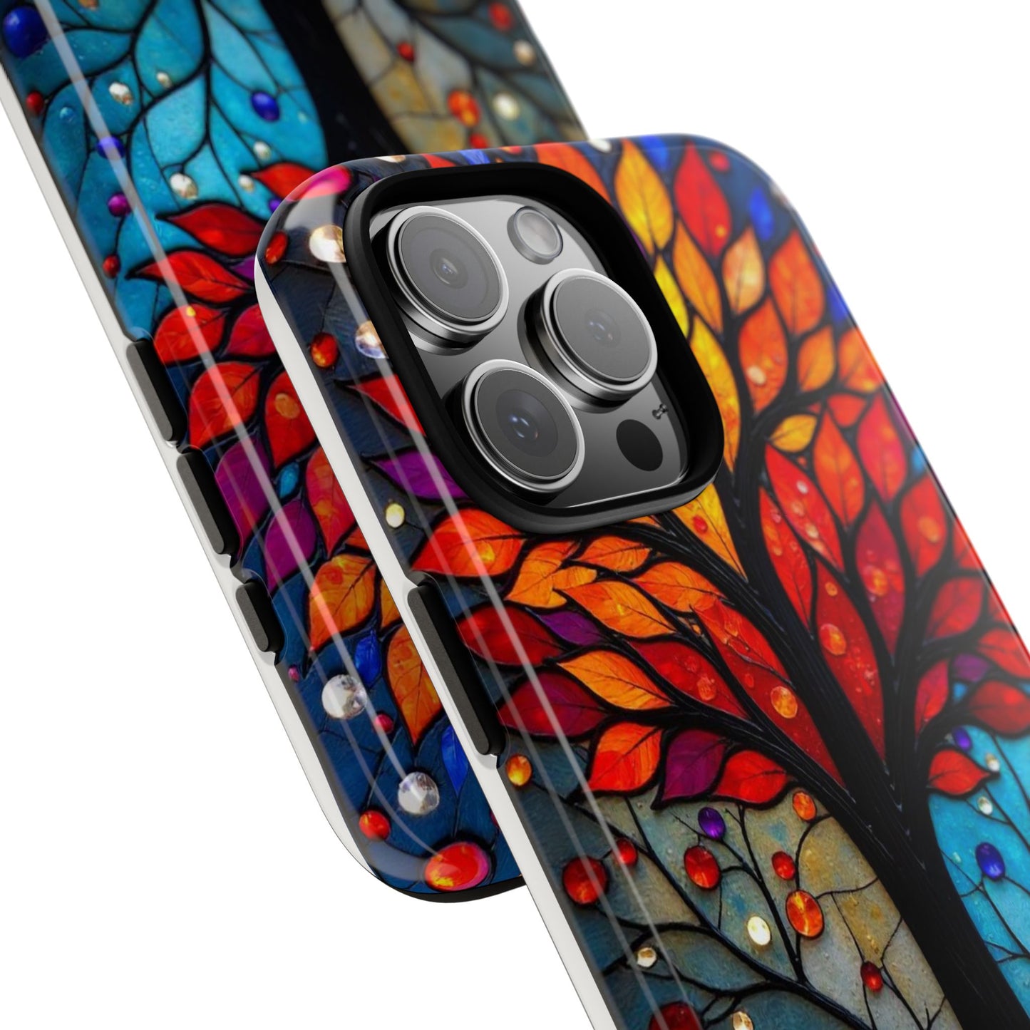 Stained Glass Tree: Vibrant Elegance for Your Case