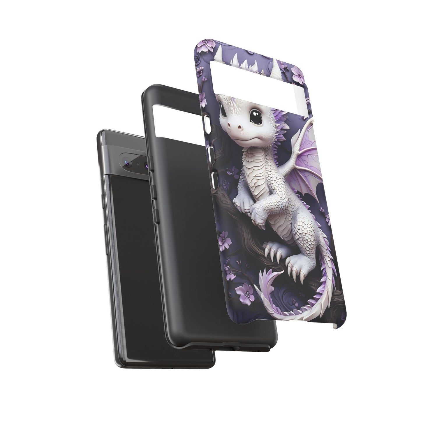 Charming Young Dragon on a Branch Phone Case Design