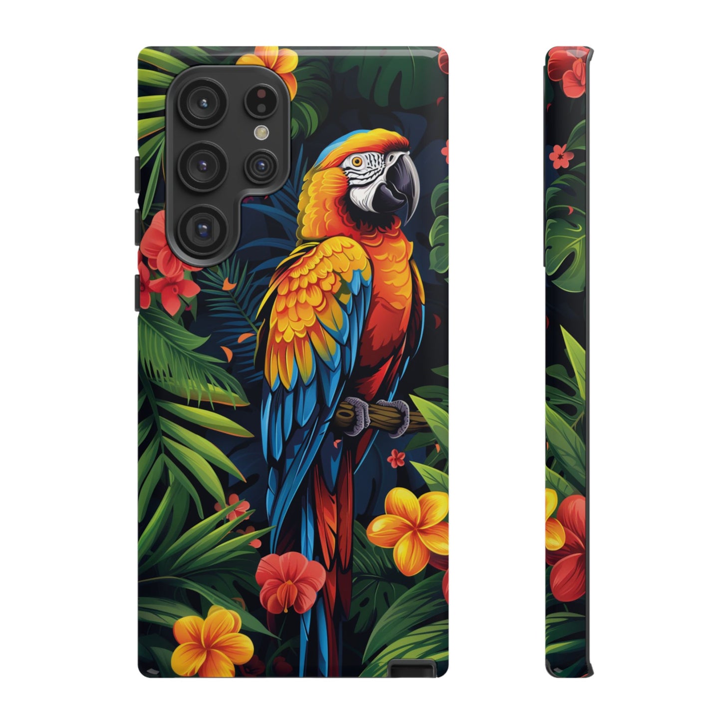 Floral Parrot Phone Case β Tropical Bird Design for iPhone, Samsung & Google Pixel