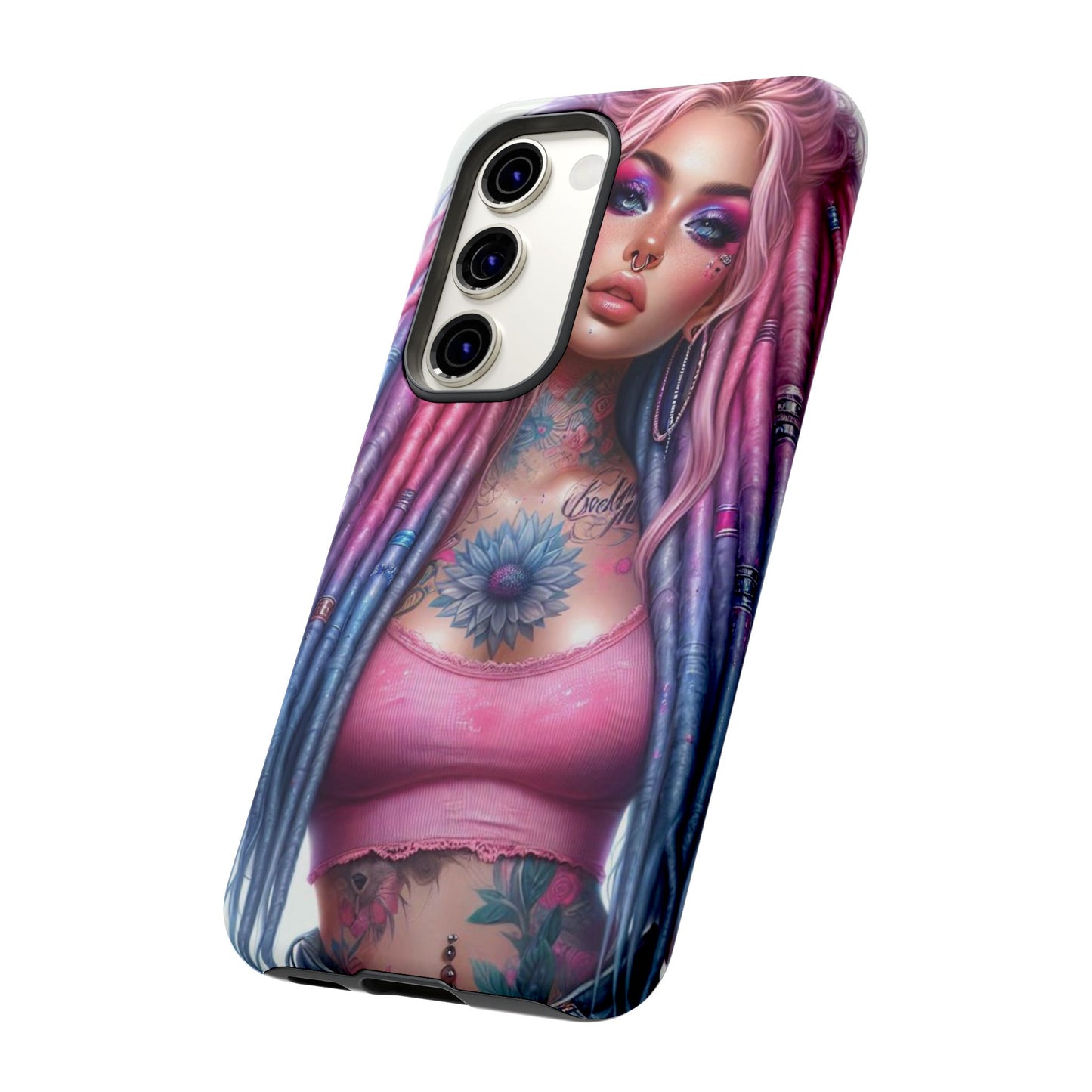 Boho Dream – Vibrant Dreadlocks & Floral Ink Mobile Cover