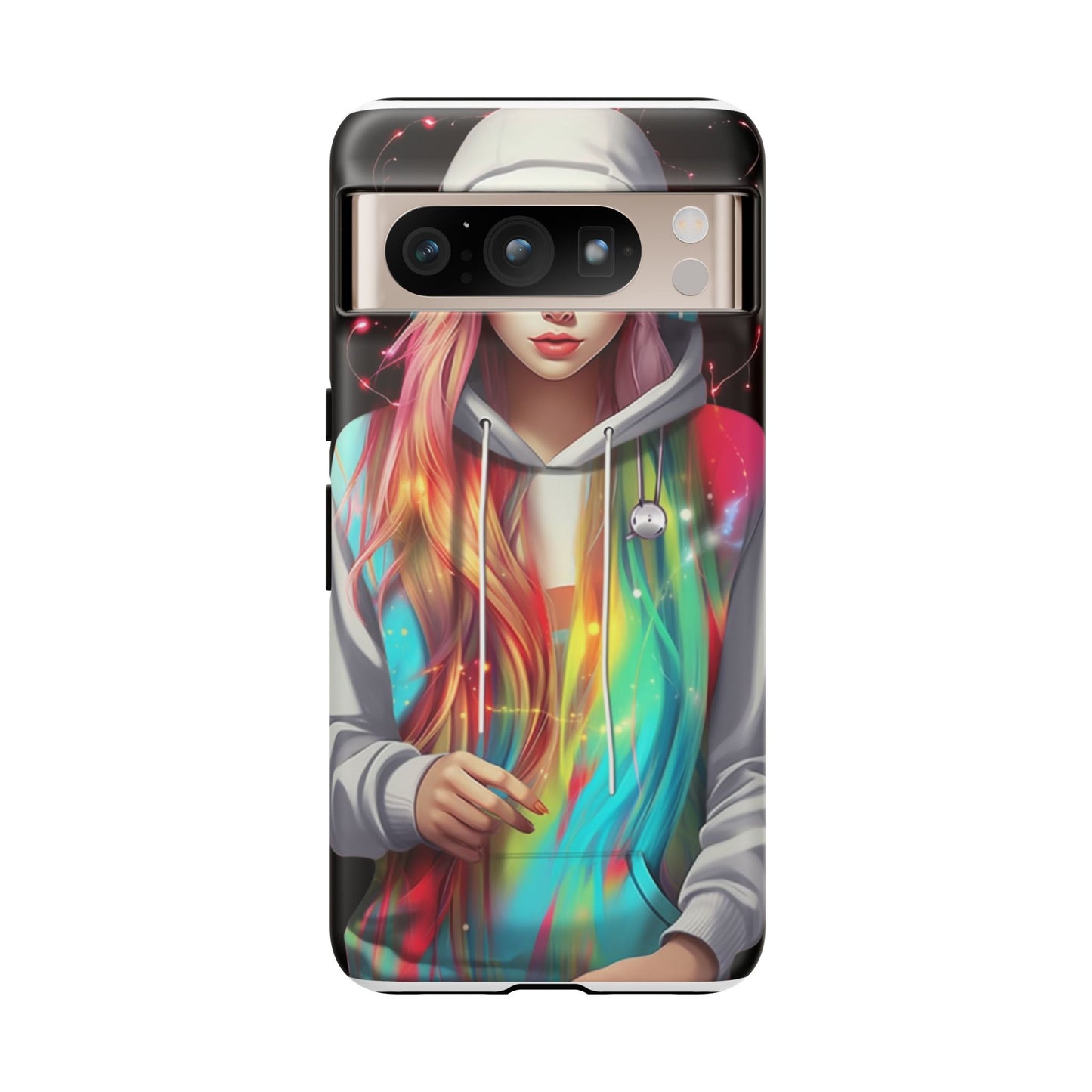 Anime Girl Phone Case - Cute Aesthetic Cover for iPhone, Samsung & Google Pixel, Girly Phone Case, Kawaii Phone Case, Anime Lover Gift