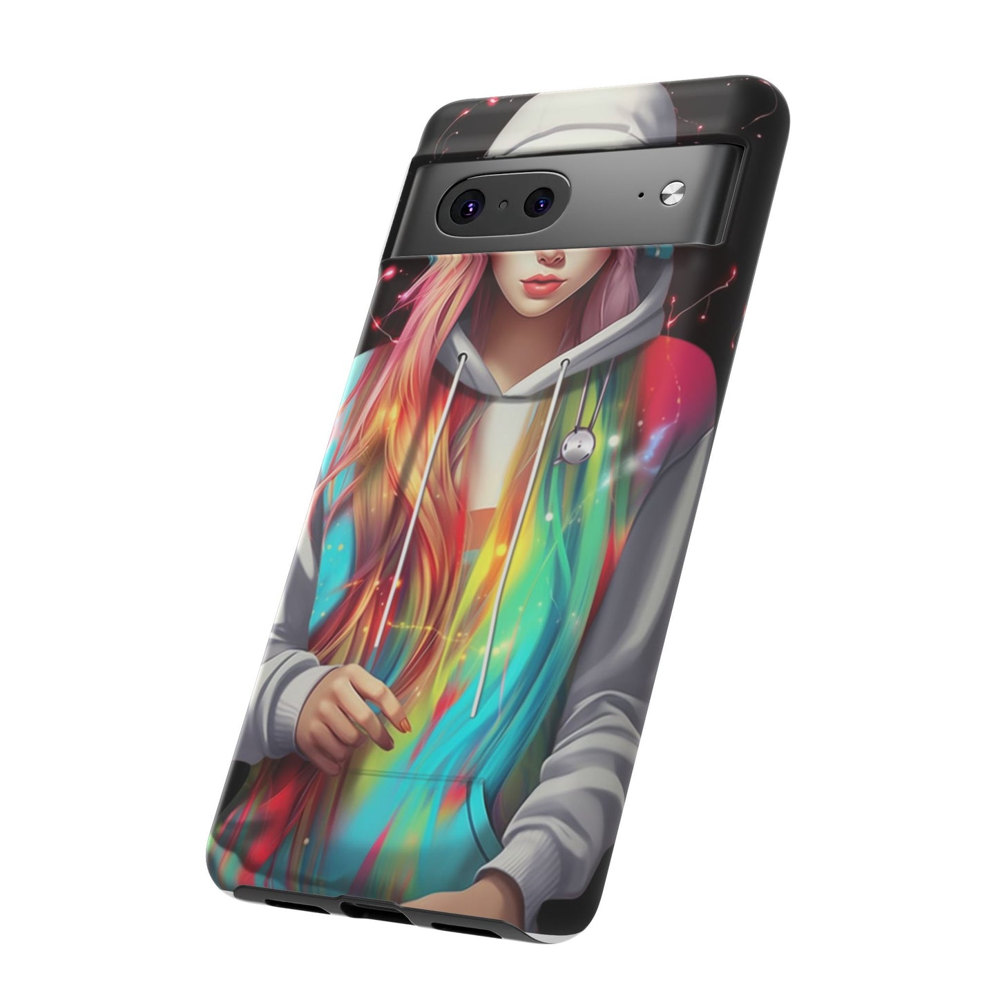 Anime Girl Phone Case - Cute Aesthetic Cover for iPhone, Samsung & Google Pixel, Girly Phone Case, Kawaii Phone Case, Anime Lover Gift