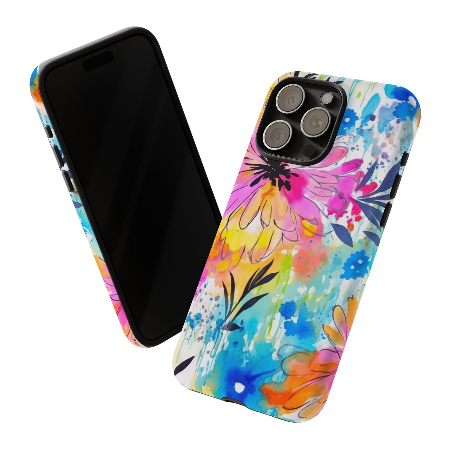 Abstract Watercolor Bloom Phone Case – Expressive & Vibrant