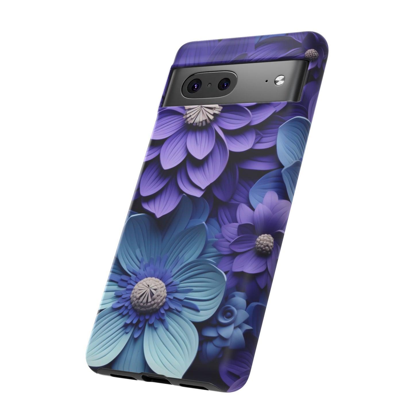 Royal Blue Floral Phone Case – Elegant & Luxurious Design