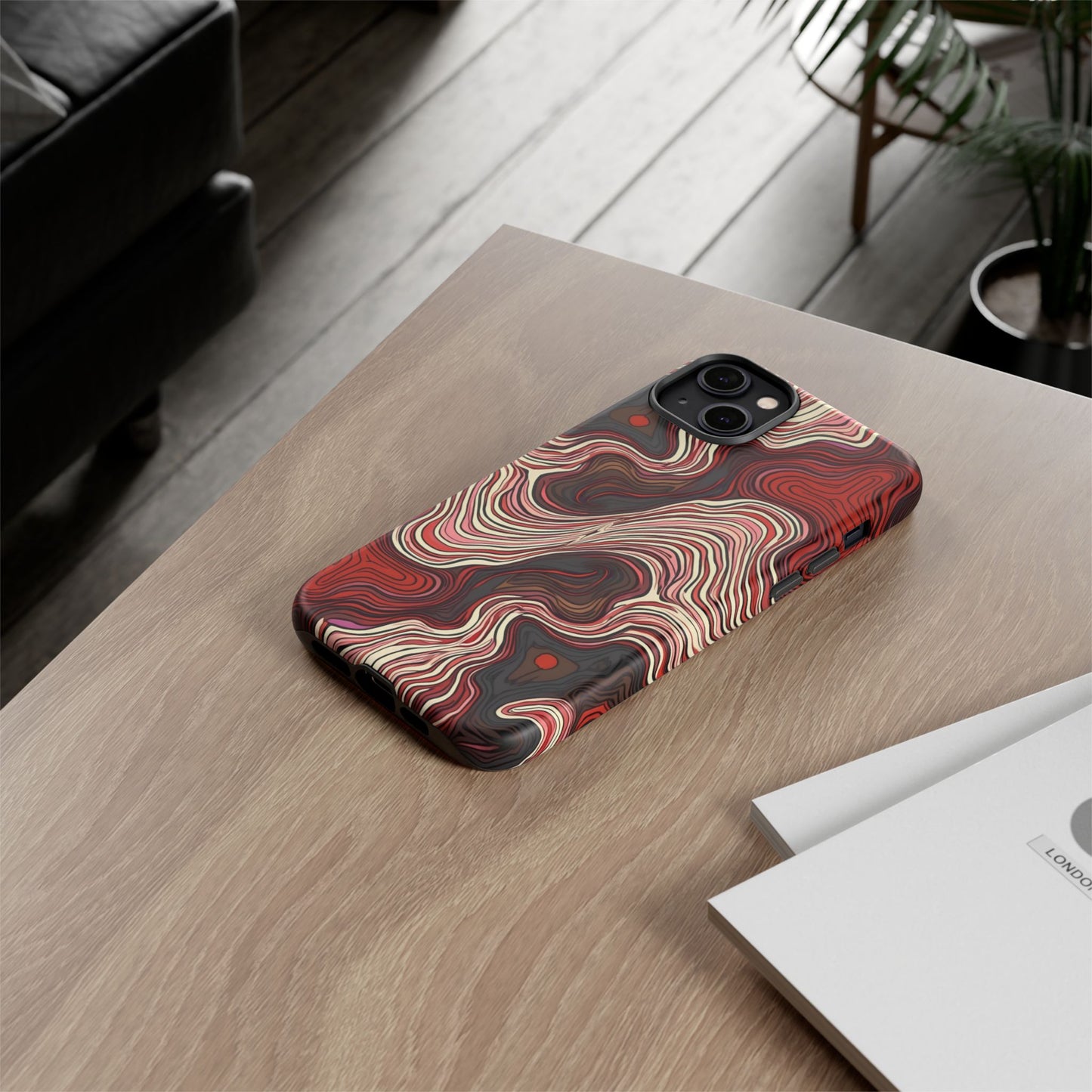 Abstract wavy illusion with swirling lines | Pattern Design