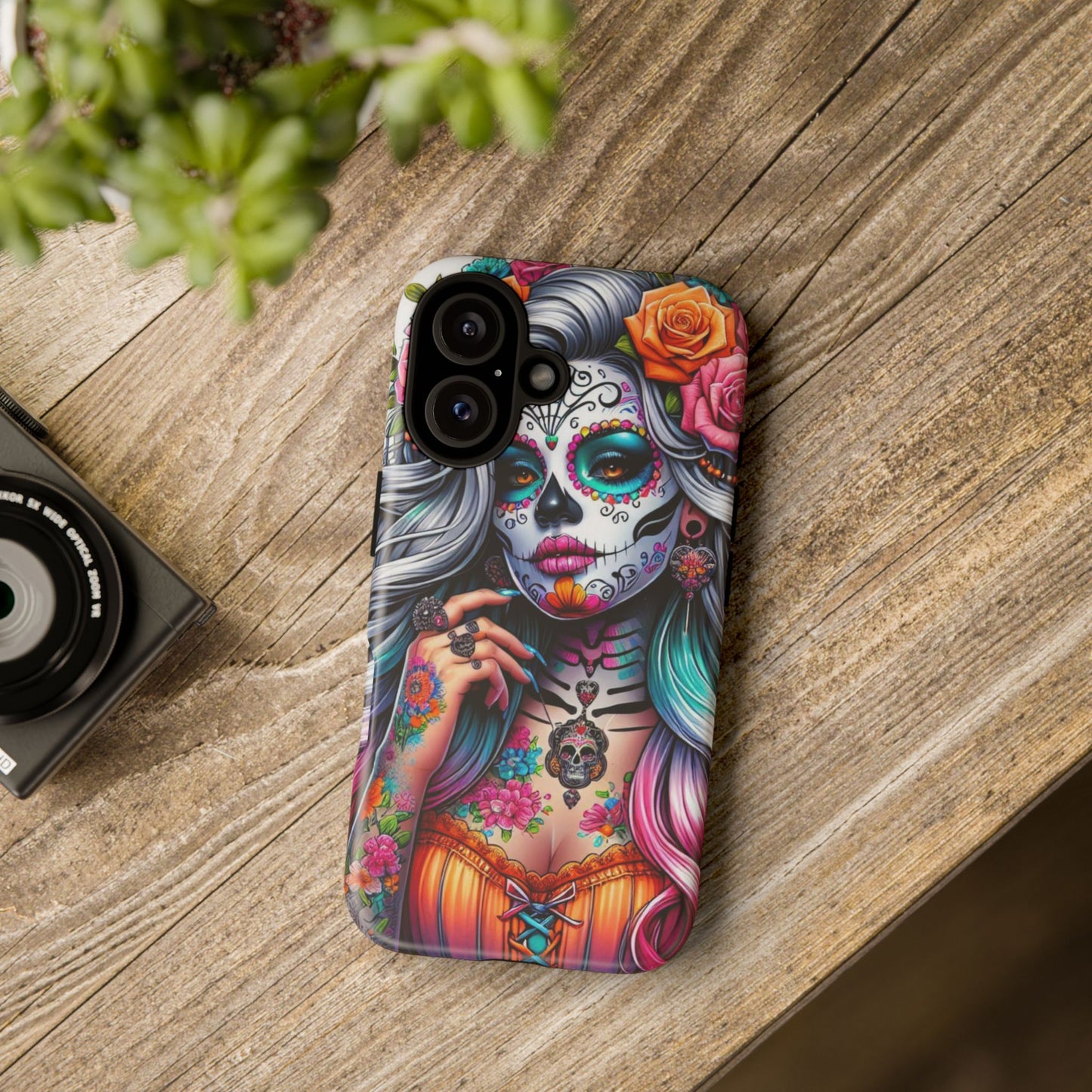 Sugar Skull Goddess – Día de los Muertos Floral Queen Mobile Cover
