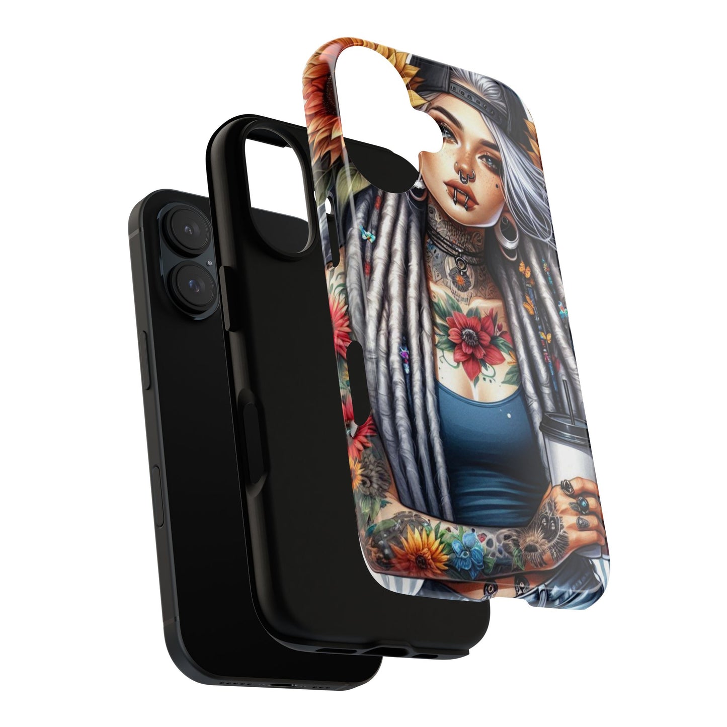 Sunflower Queen – Boho Rebel Tattoo Mobile Cover