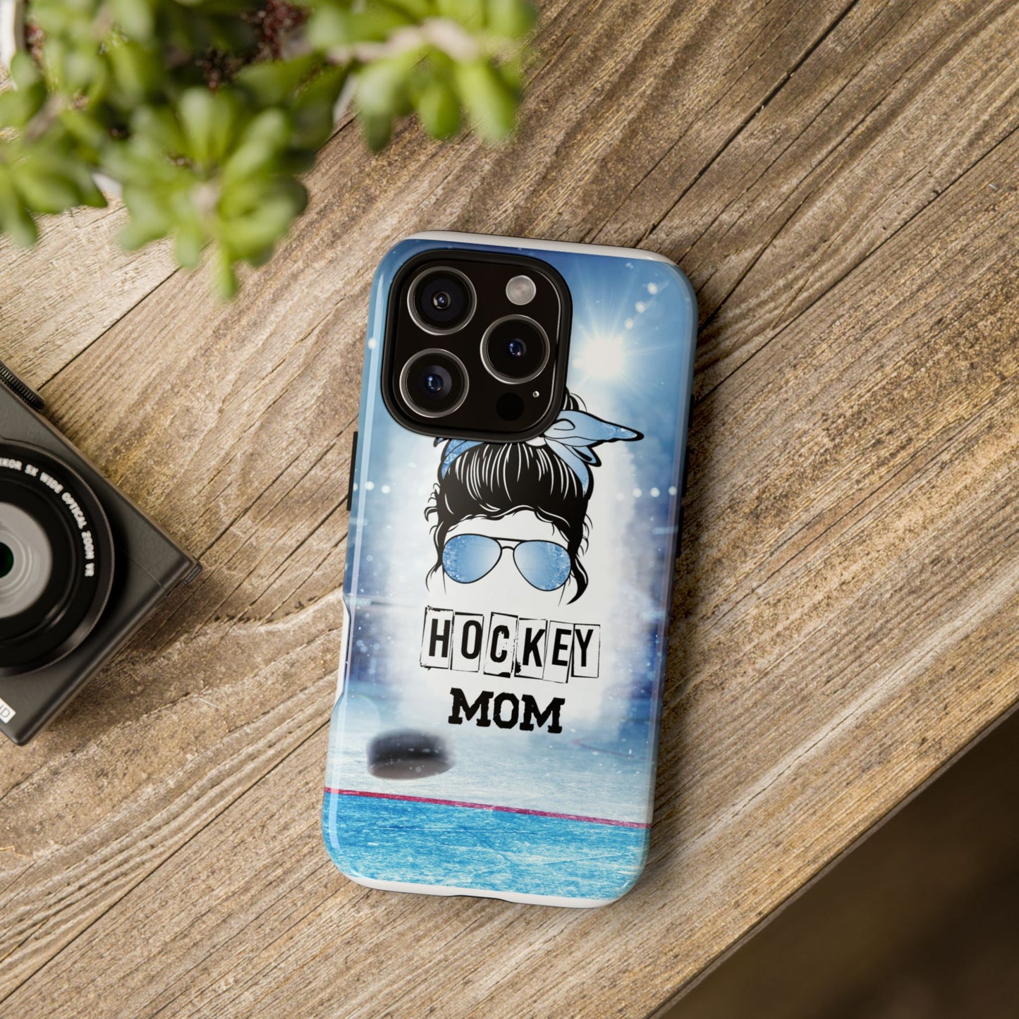Hockey Mama Phone Case - Protective & Stylish Cover for iPhone, Samsung & Google Pixel, Messy Bun Phone Case, Gift for Game Lover