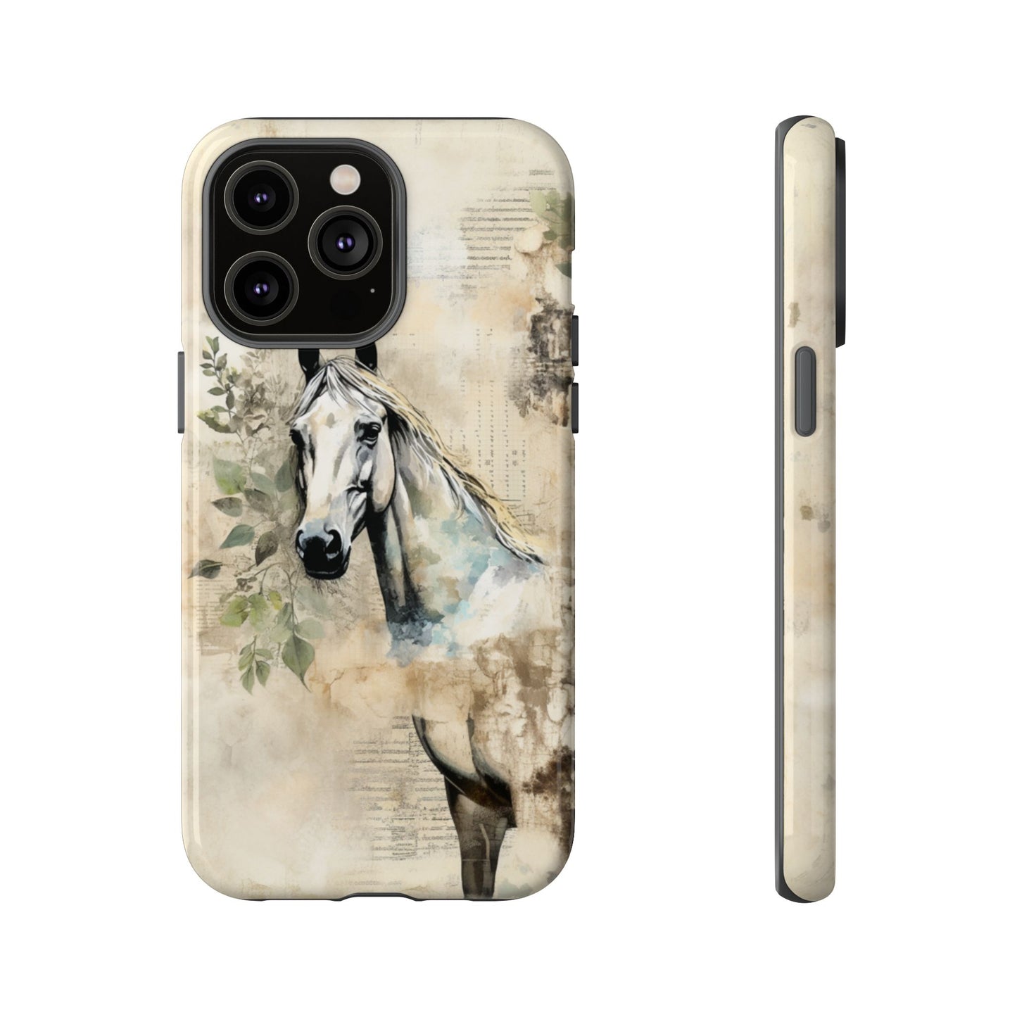 Watercolor Horse Print Phone Case - iPhone, Samsung & Google Pixel Cover - Artistic Equestrian Phone Case, Animal Lover Gift