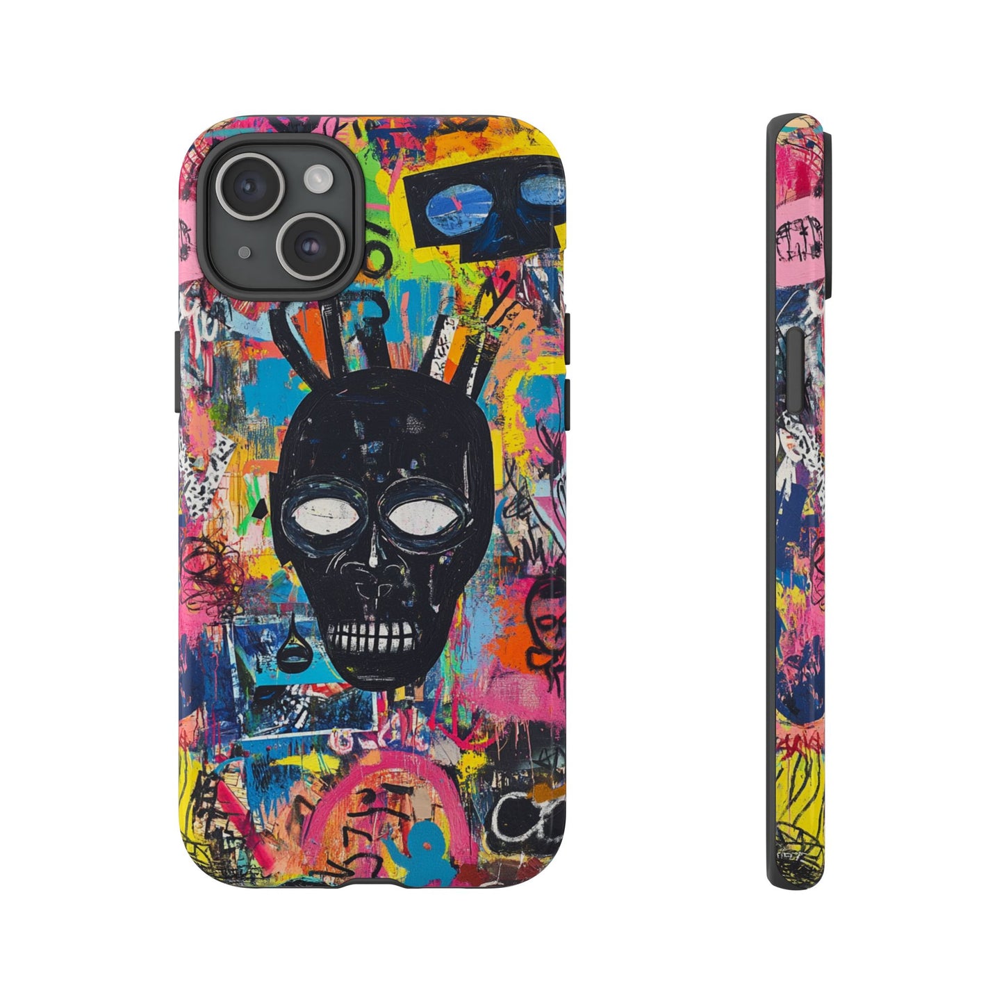 Street Art Phone Case – Basquiat-Inspired Phone Cover– Bold, Graffiti-Inspired Cover - iPhone, Samsung & Google Pixel Cover - Artistic Painting Case, Art Lover Gift