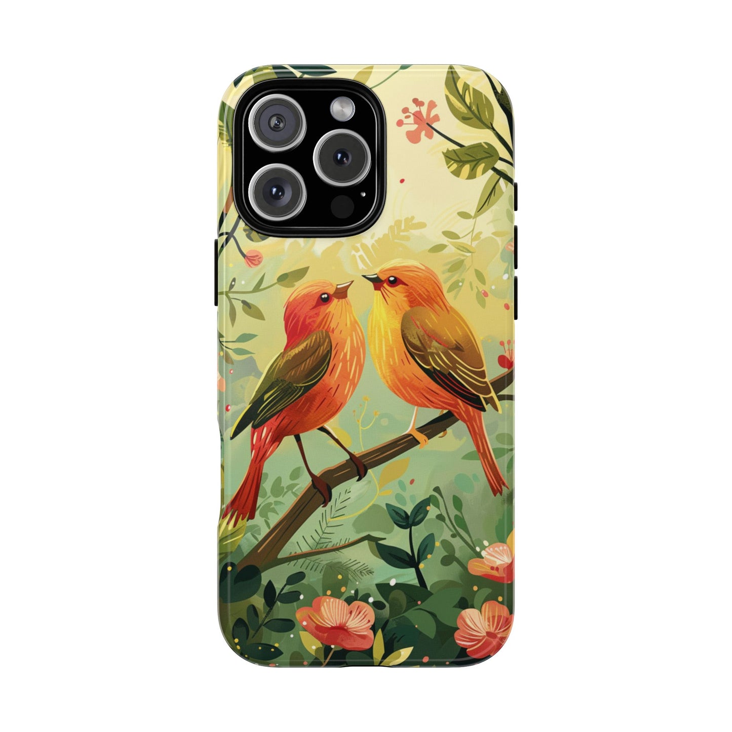 Floral Birds Phone Case β Elegant Nature-Inspired Design for iPhone, Samsung & Google Pixel