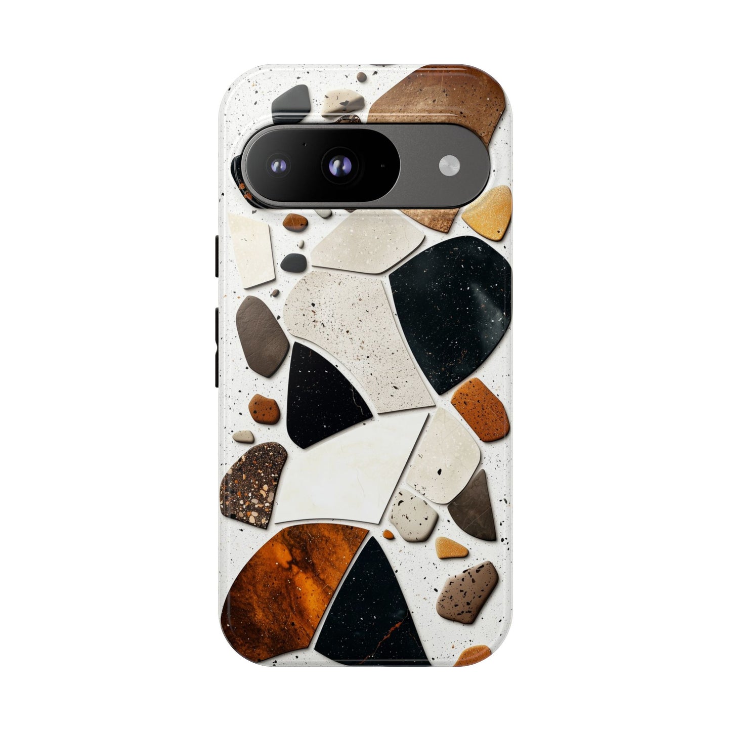 Earthy Terrazzo Abstract Phone Case β Natural & Bold for iPhone, google Pixel & Samsung