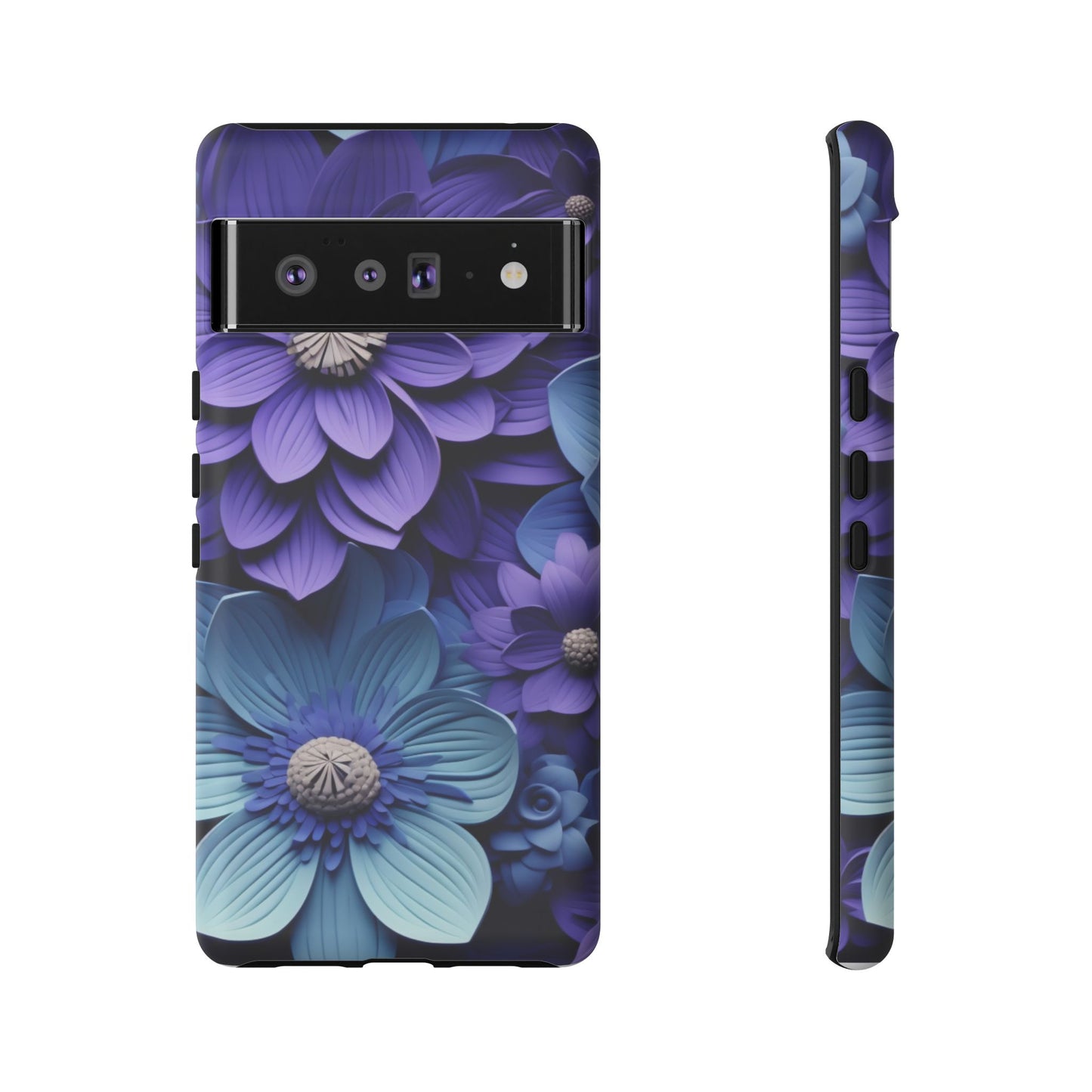 Royal Blue Floral Phone Case – Elegant & Luxurious Design