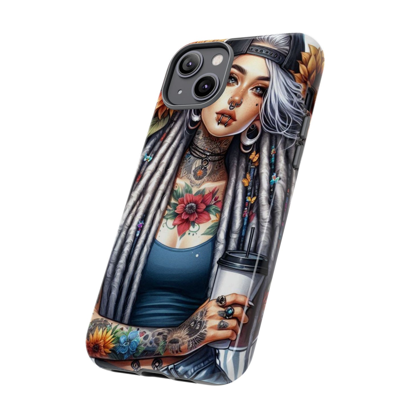Sunflower Queen – Boho Rebel Tattoo Mobile Cover