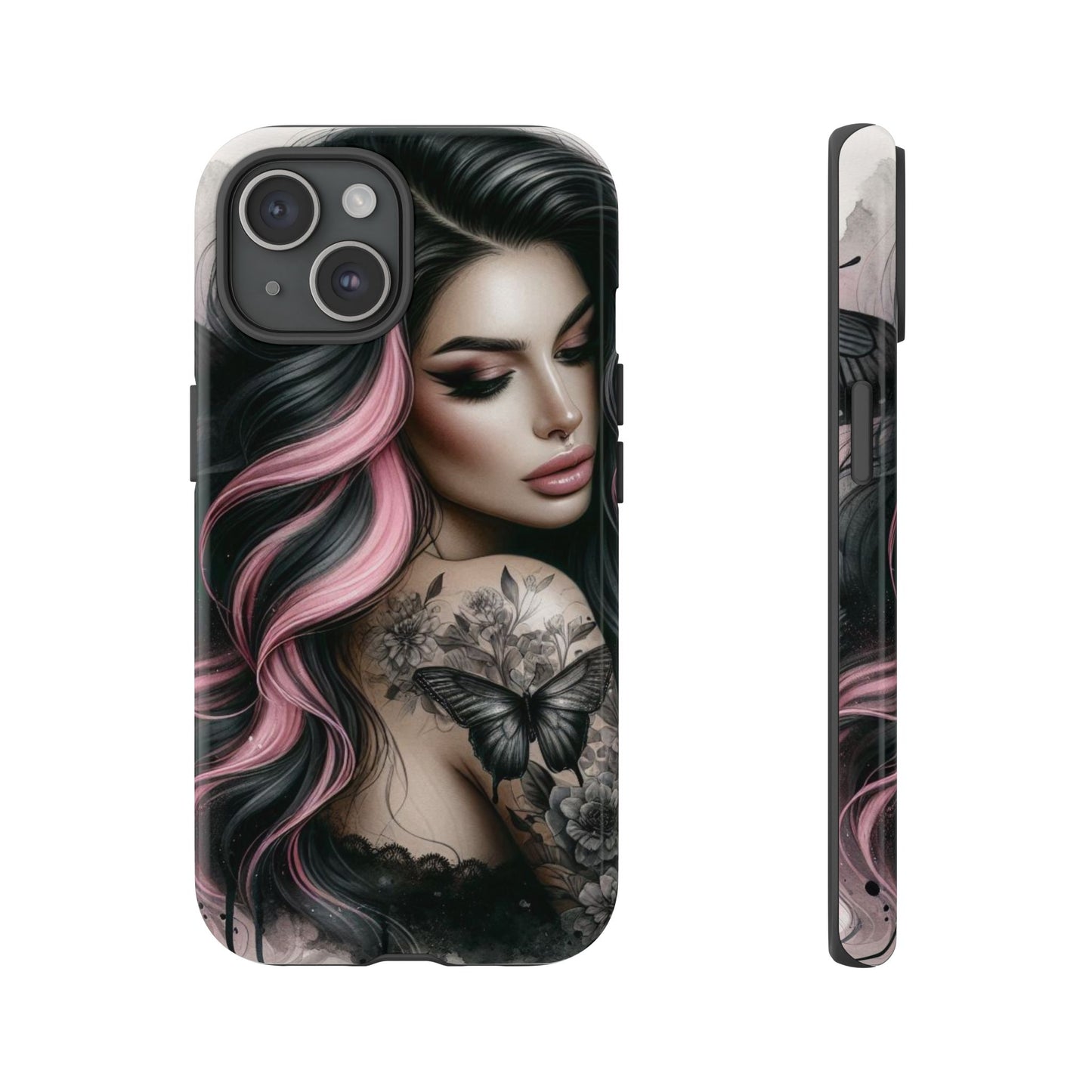 Butterfly Noir – Gothic Beauty & Inked Elegance Mobile Cover