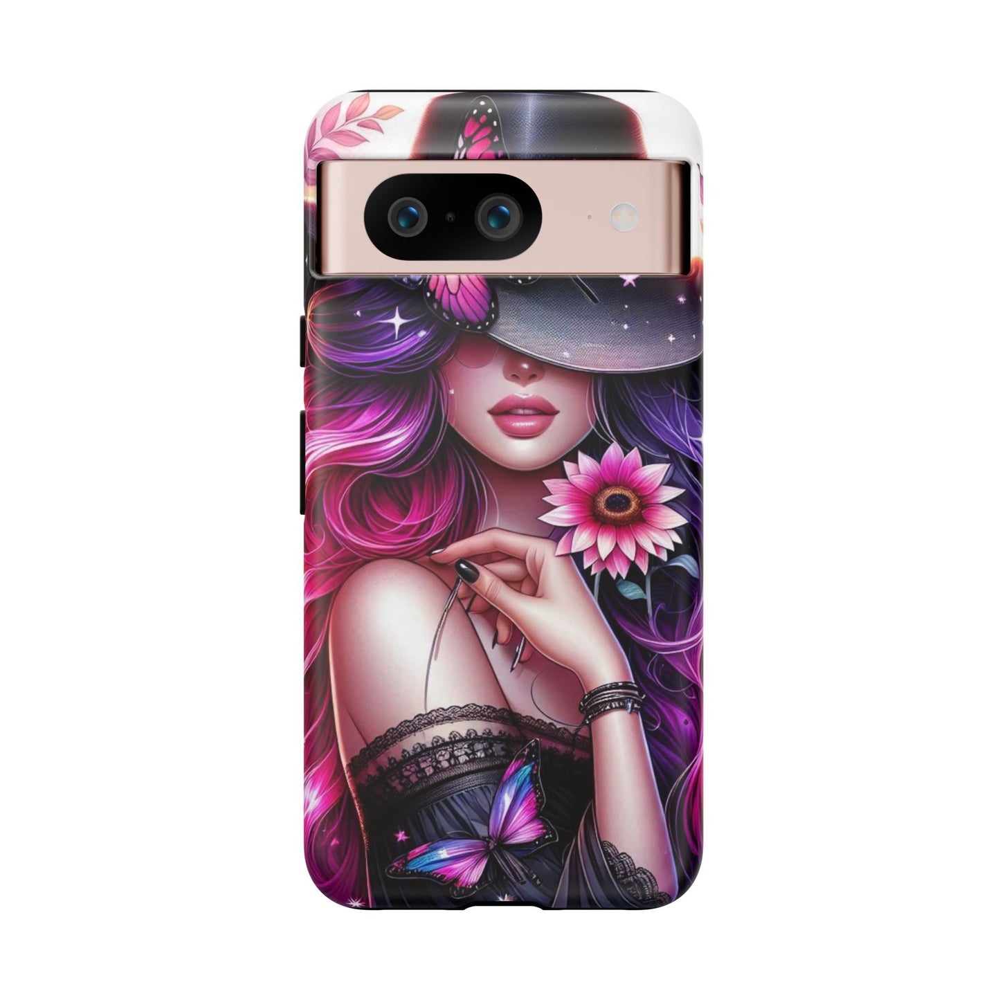 Celestial Charm – Cosmic Cowgirl & Butterfly Magic Mobile Cover