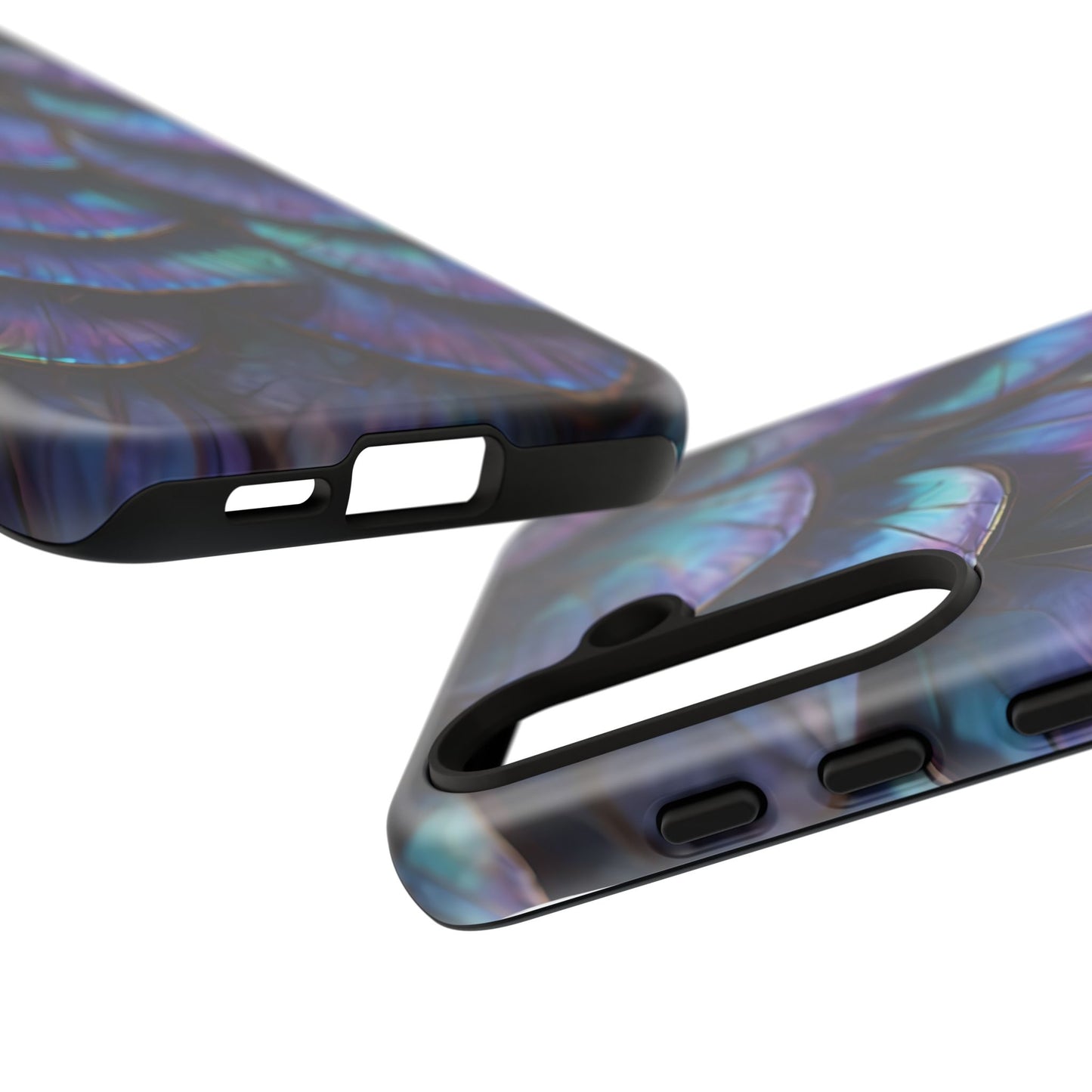 Abstract Macro Shot of Iridescent Butterfly Fish Scales Phone Case Design