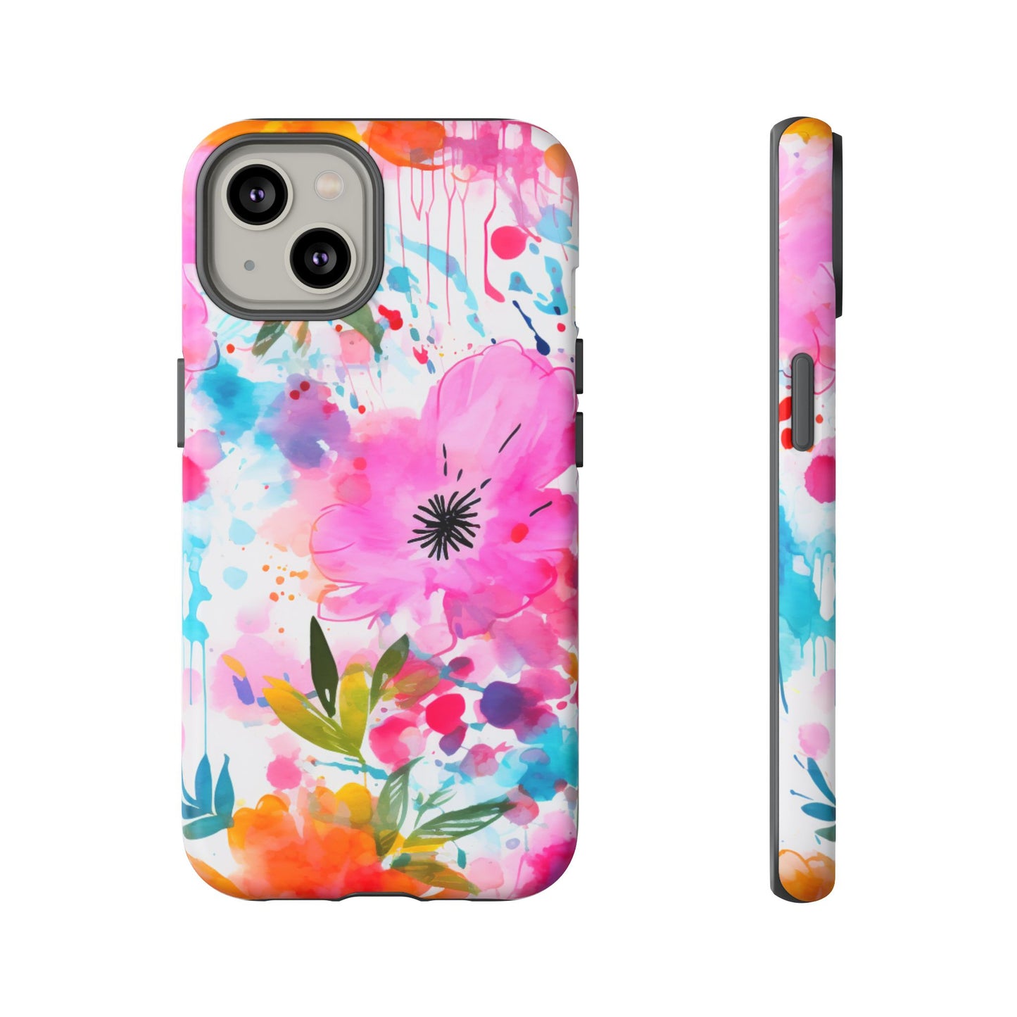 Vibrant Watercolor Floral Phone Case – Artistic & Colorful Design